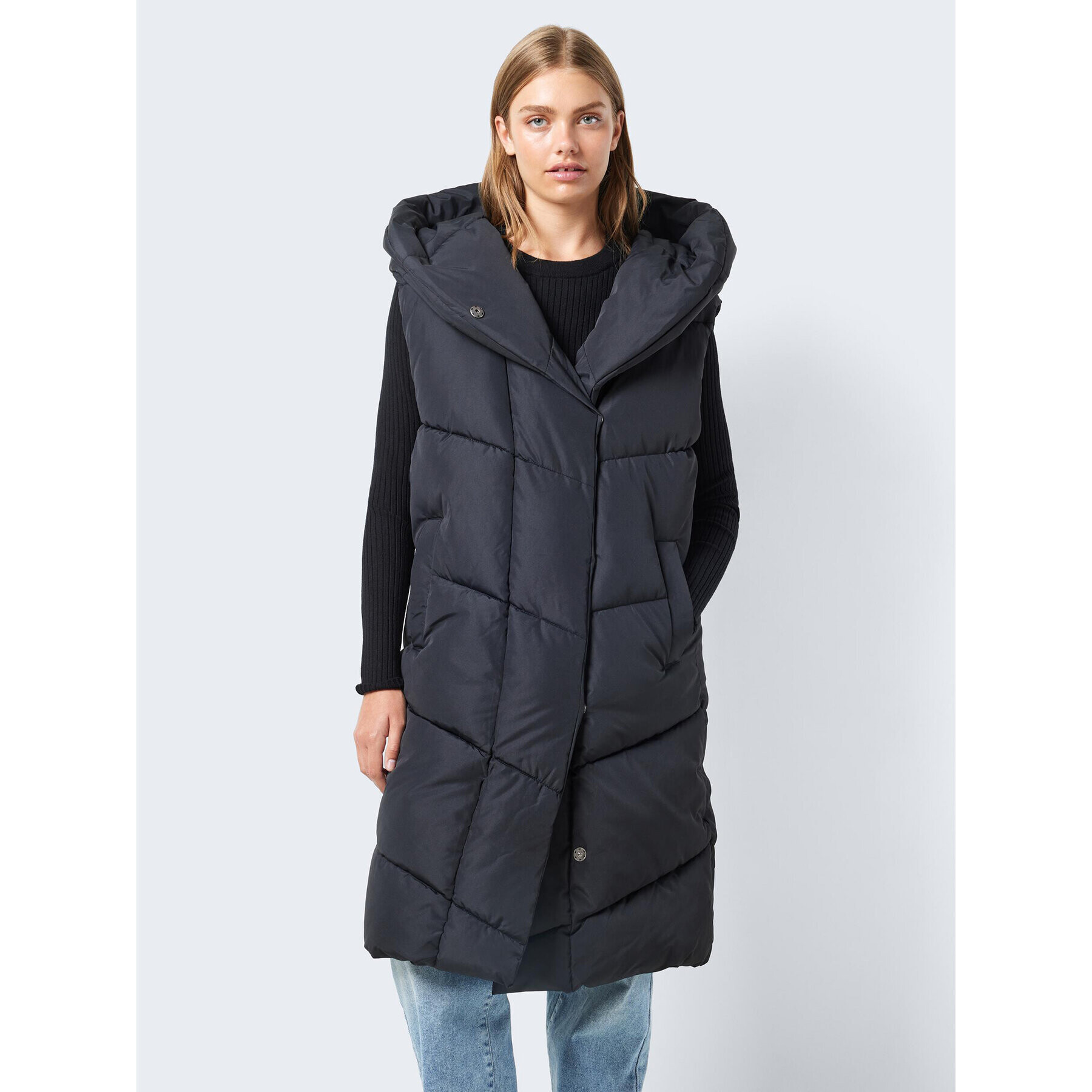 Noisy May Елек 27026540 Черен Regular Fit - Pepit.bg