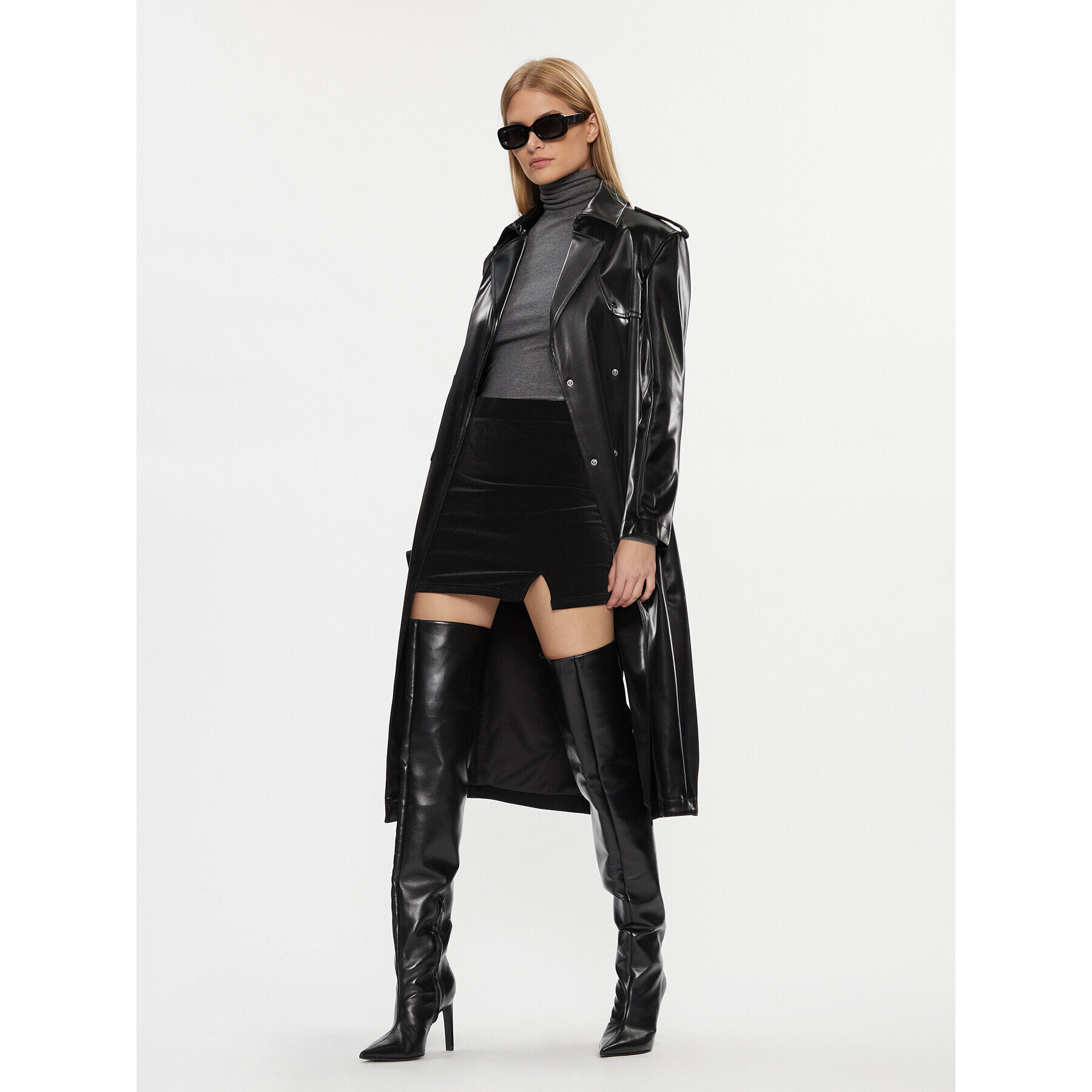 Noisy May Мини пола 27028373 Черен Slim Fit - Pepit.bg