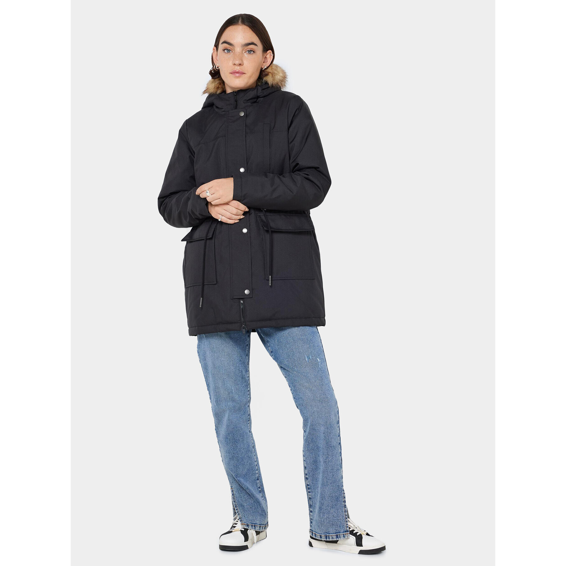 Noisy May Парка Molly 27019265 Черен Regular Fit - Pepit.bg