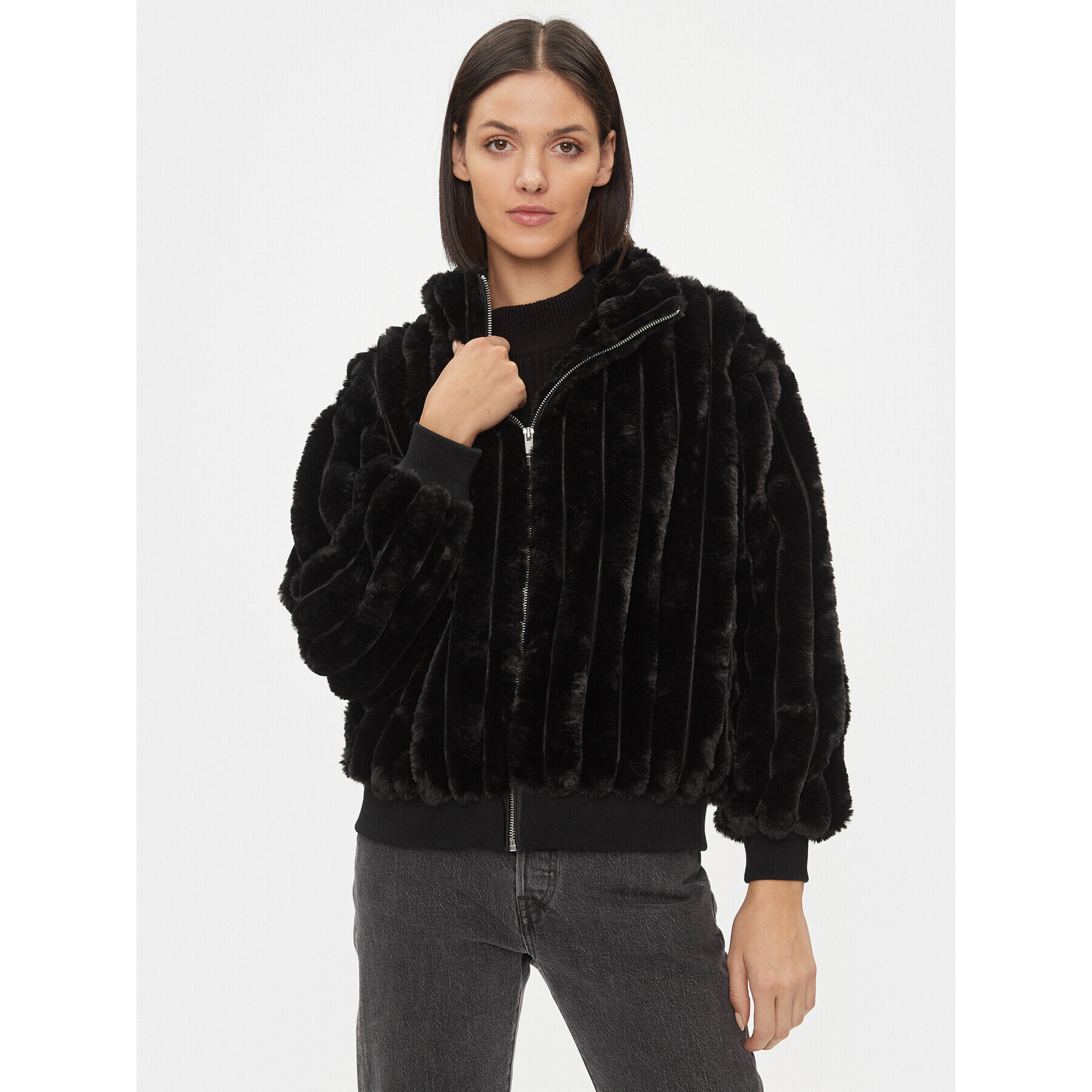 Noisy May Преходно яке 27028524 Черен Regular Fit - Pepit.bg