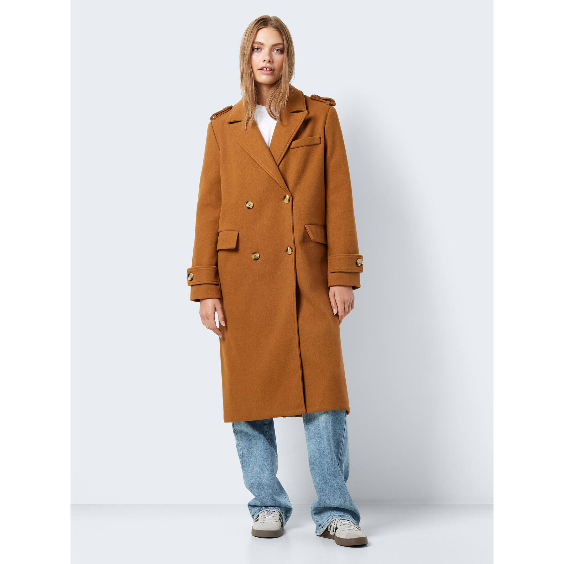 Noisy May Преходно палто 27026542 Кафяв Regular Fit - Pepit.bg