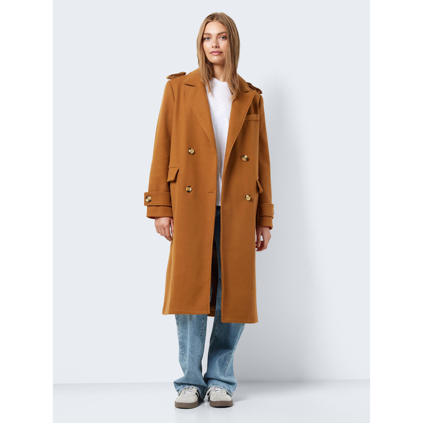 Noisy May Преходно палто 27026542 Кафяв Regular Fit - Pepit.bg