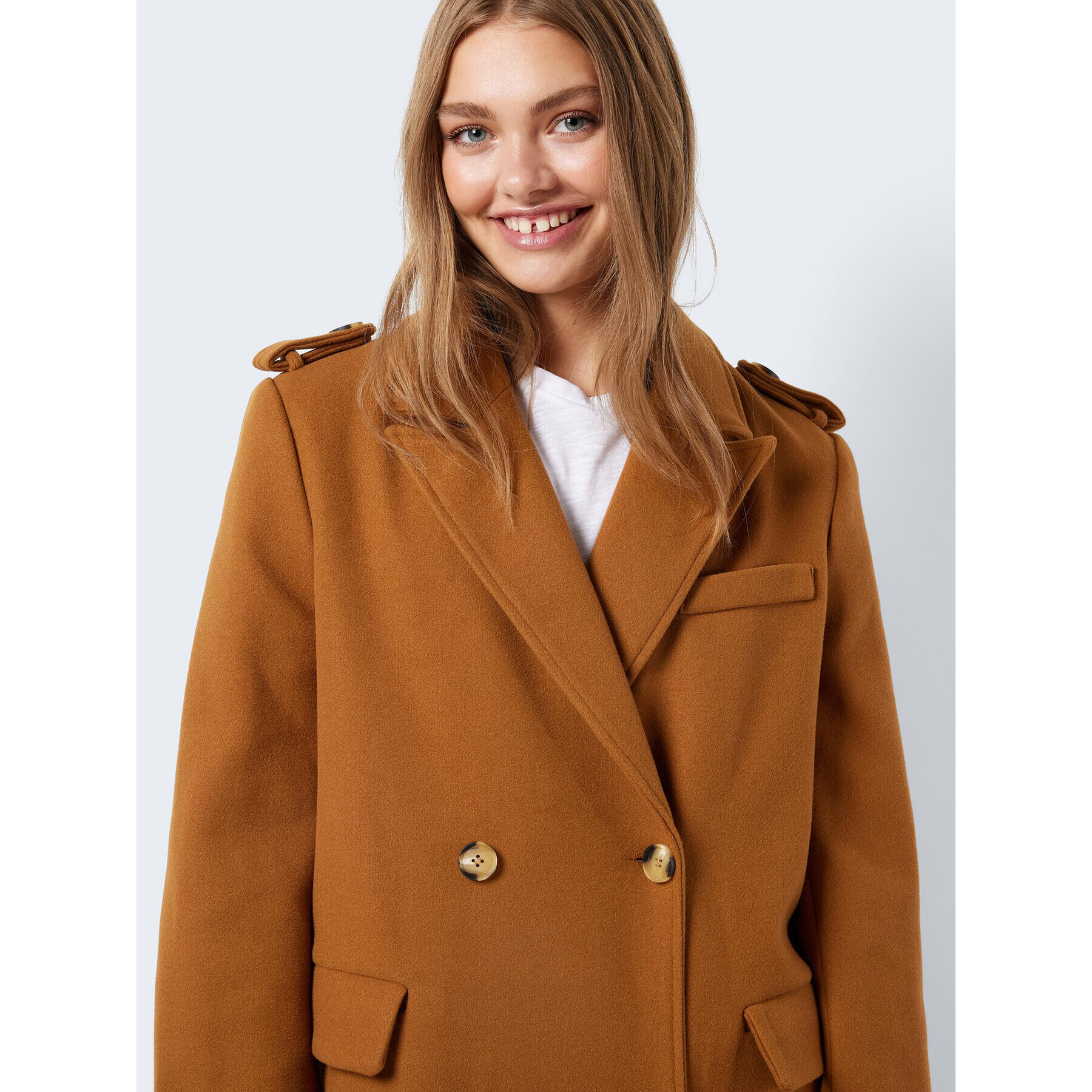 Noisy May Преходно палто 27026542 Кафяв Regular Fit - Pepit.bg