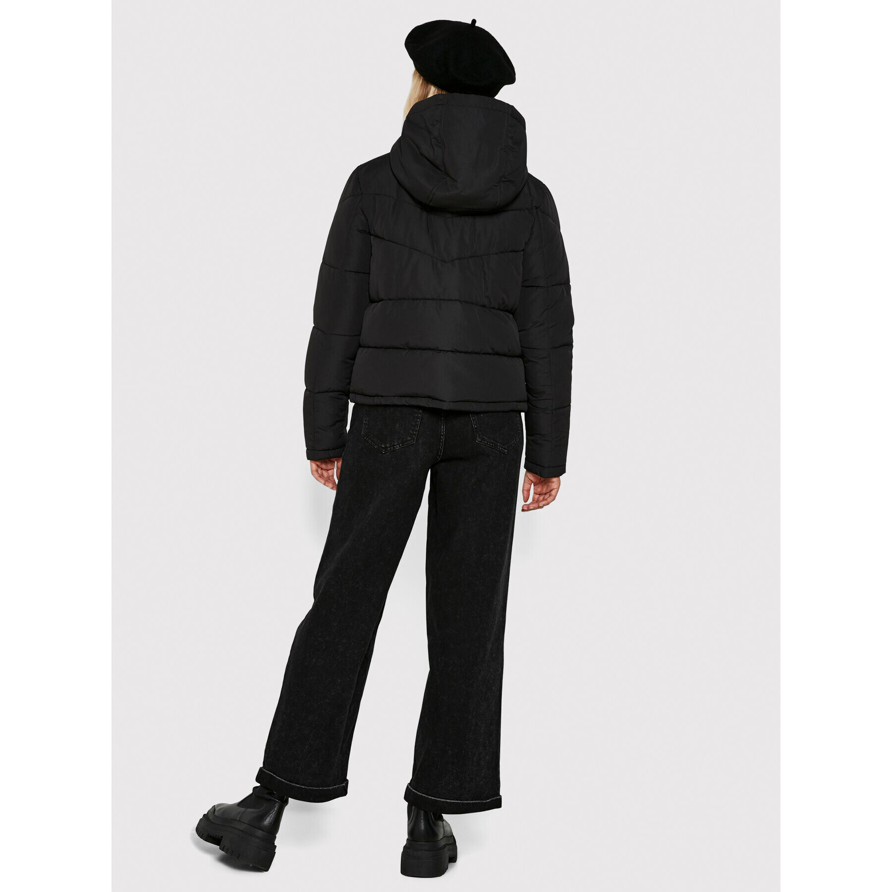 Noisy May Пухено яке Dalcon 27017056 Черен Regular Fit - Pepit.bg