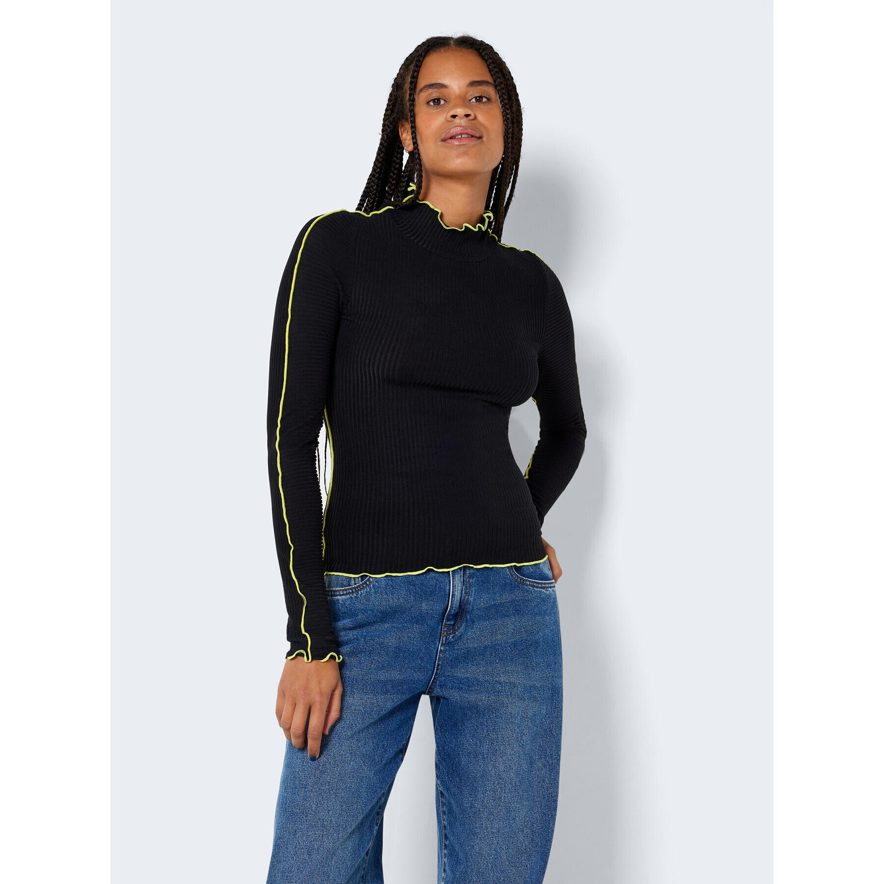 Noisy May Пуловер Carly 27022734 Черен Slim Fit - Pepit.bg