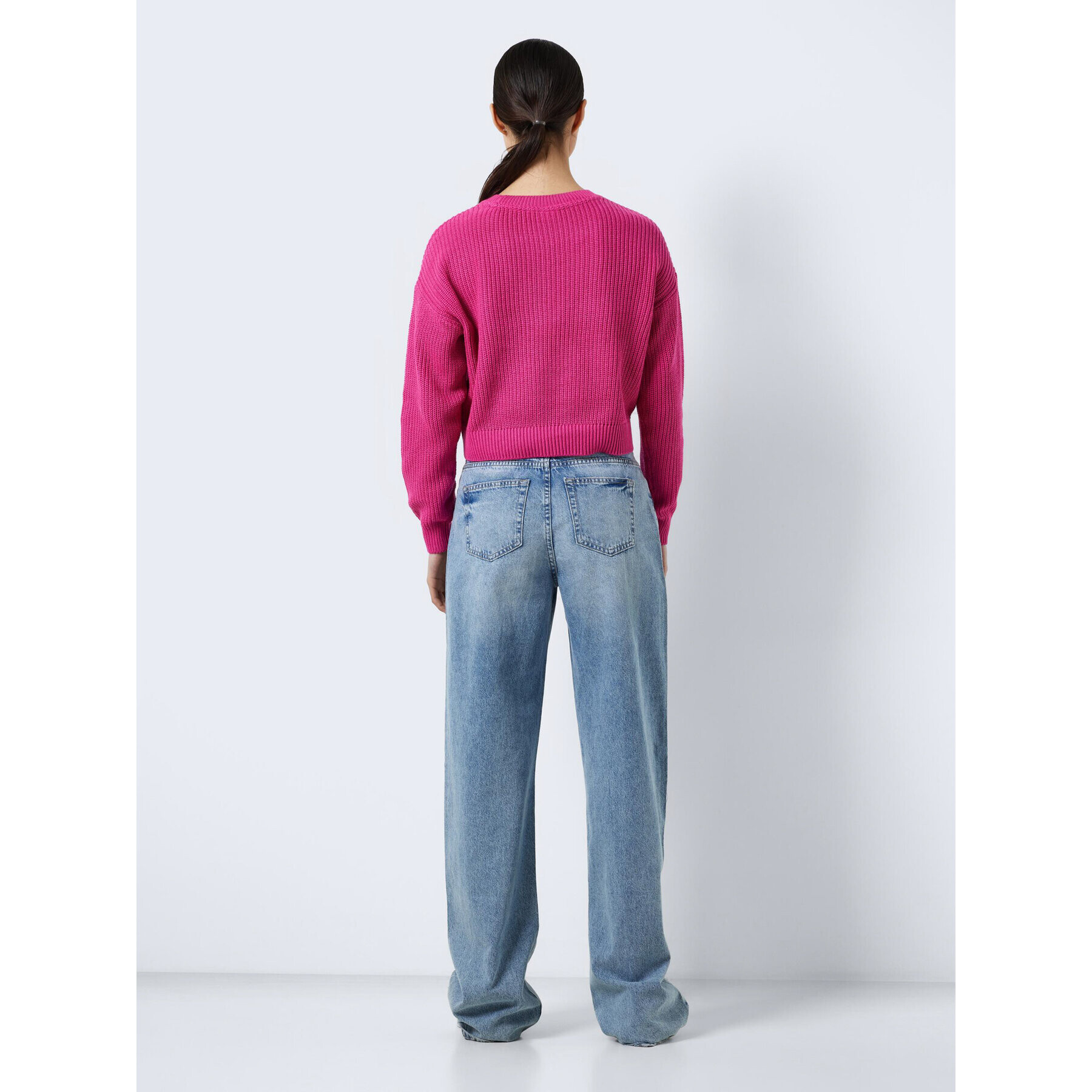 Noisy May Пуловер Maysa 27021536 Розов Relaxed Fit - Pepit.bg