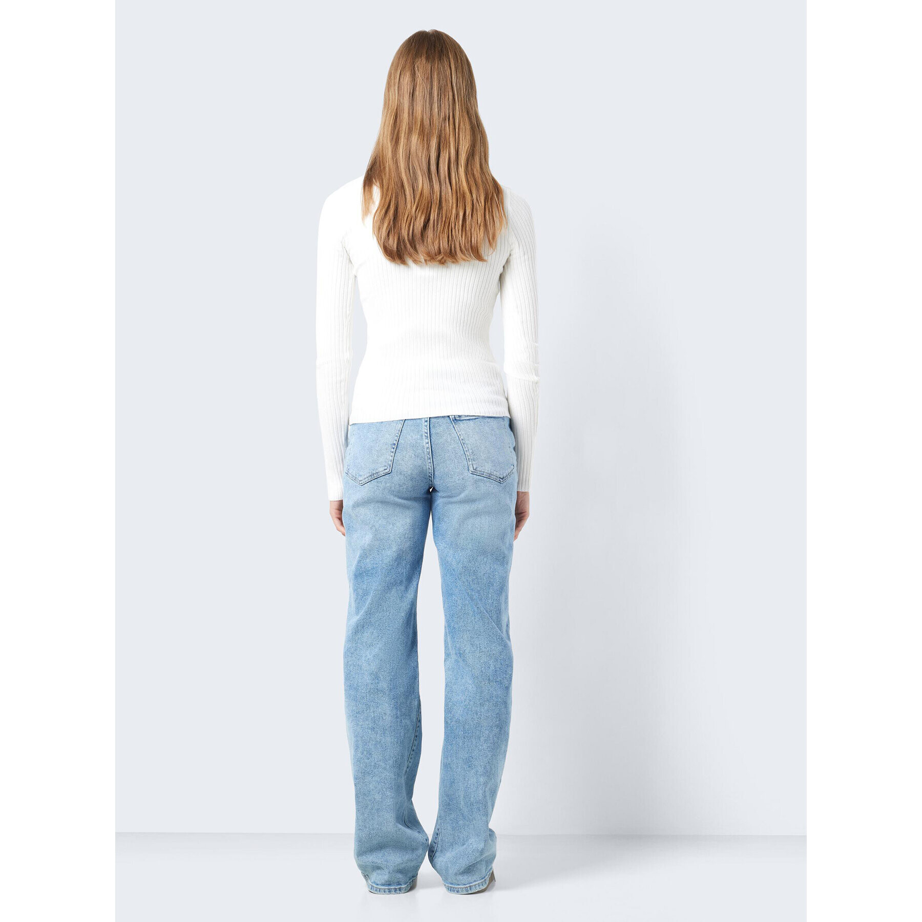 Noisy May Пуловер Ship 27020928 Екрю Slim Fit - Pepit.bg