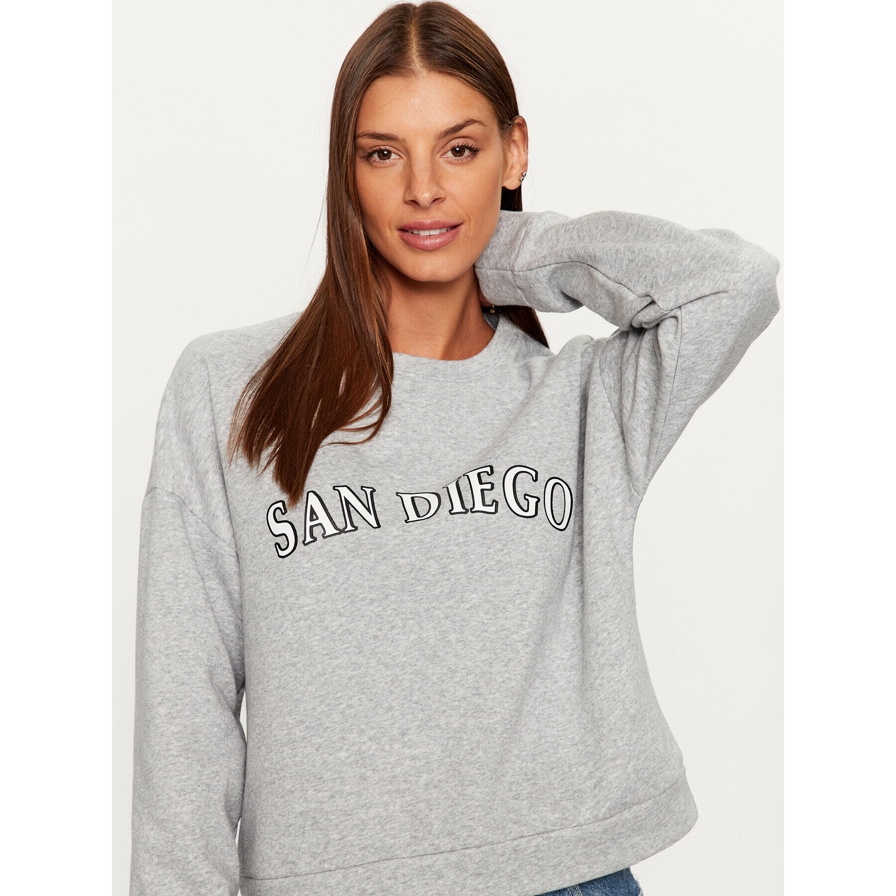 Noisy May Суитшърт 27027539 Сив Loose Fit - Pepit.bg