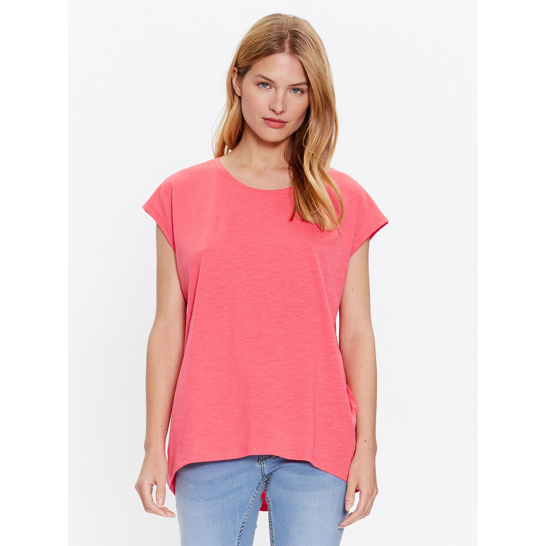 Noisy May Тишърт Mathilde 27002573 Розов Oversize - Pepit.bg