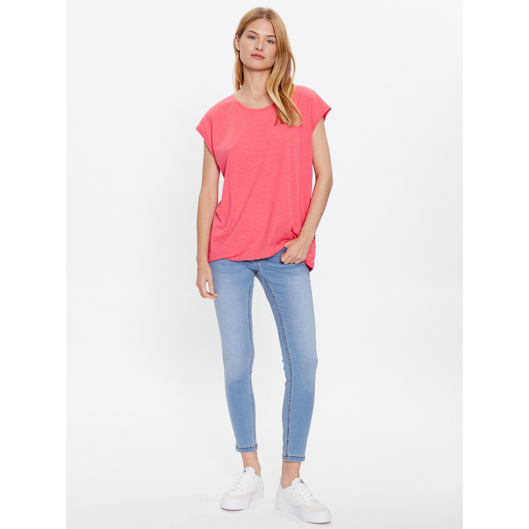 Noisy May Тишърт Mathilde 27002573 Розов Oversize - Pepit.bg
