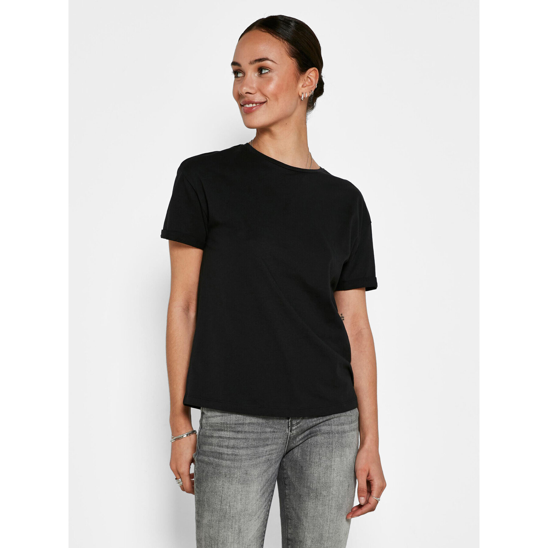 Noisy May Тишърт Brandy 27010978 Черен Relaxed Fit - Pepit.bg