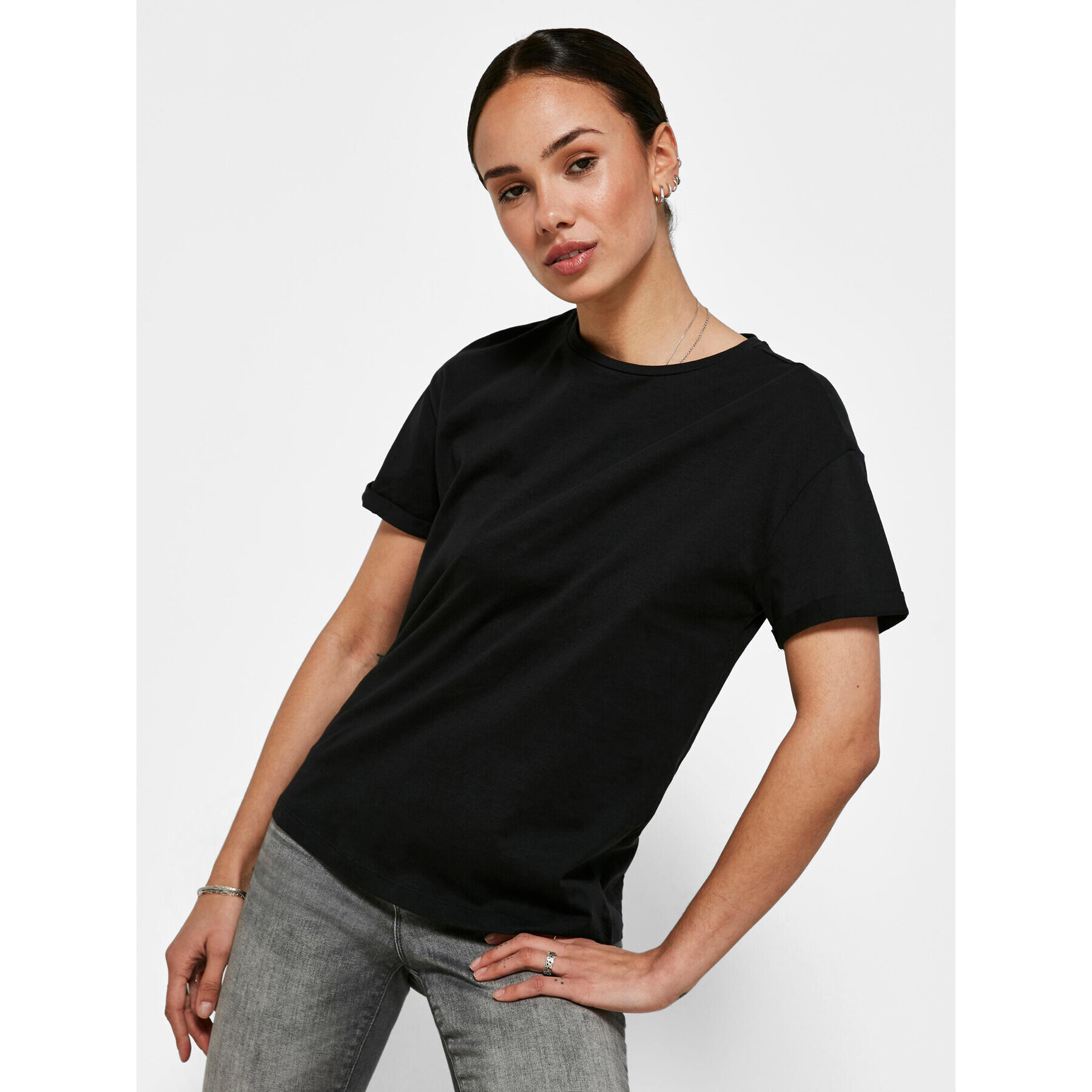 Noisy May Тишърт Brandy 27010978 Черен Relaxed Fit - Pepit.bg