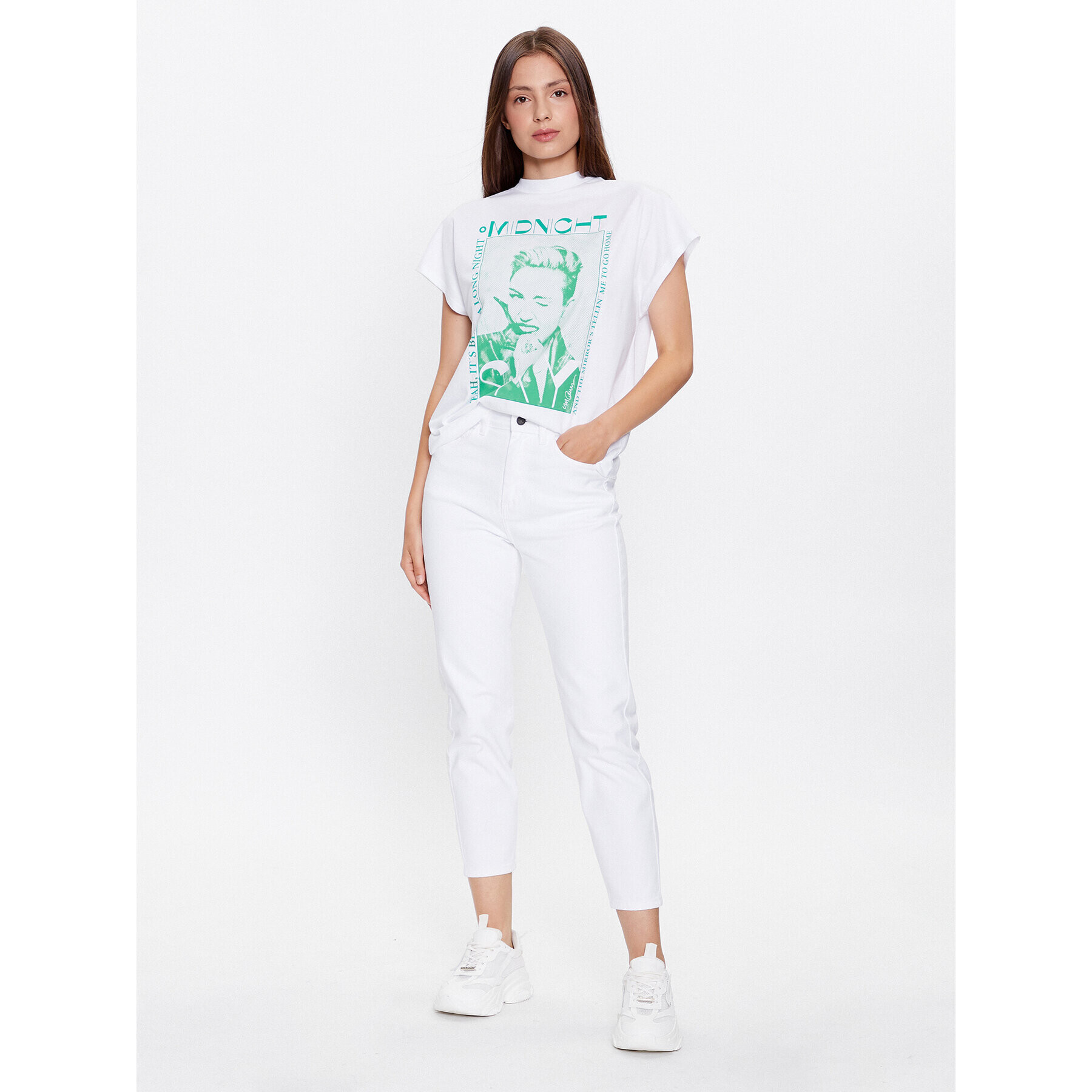 Noisy May Тишърт Hailey 27025632 Бял Regular Fit - Pepit.bg