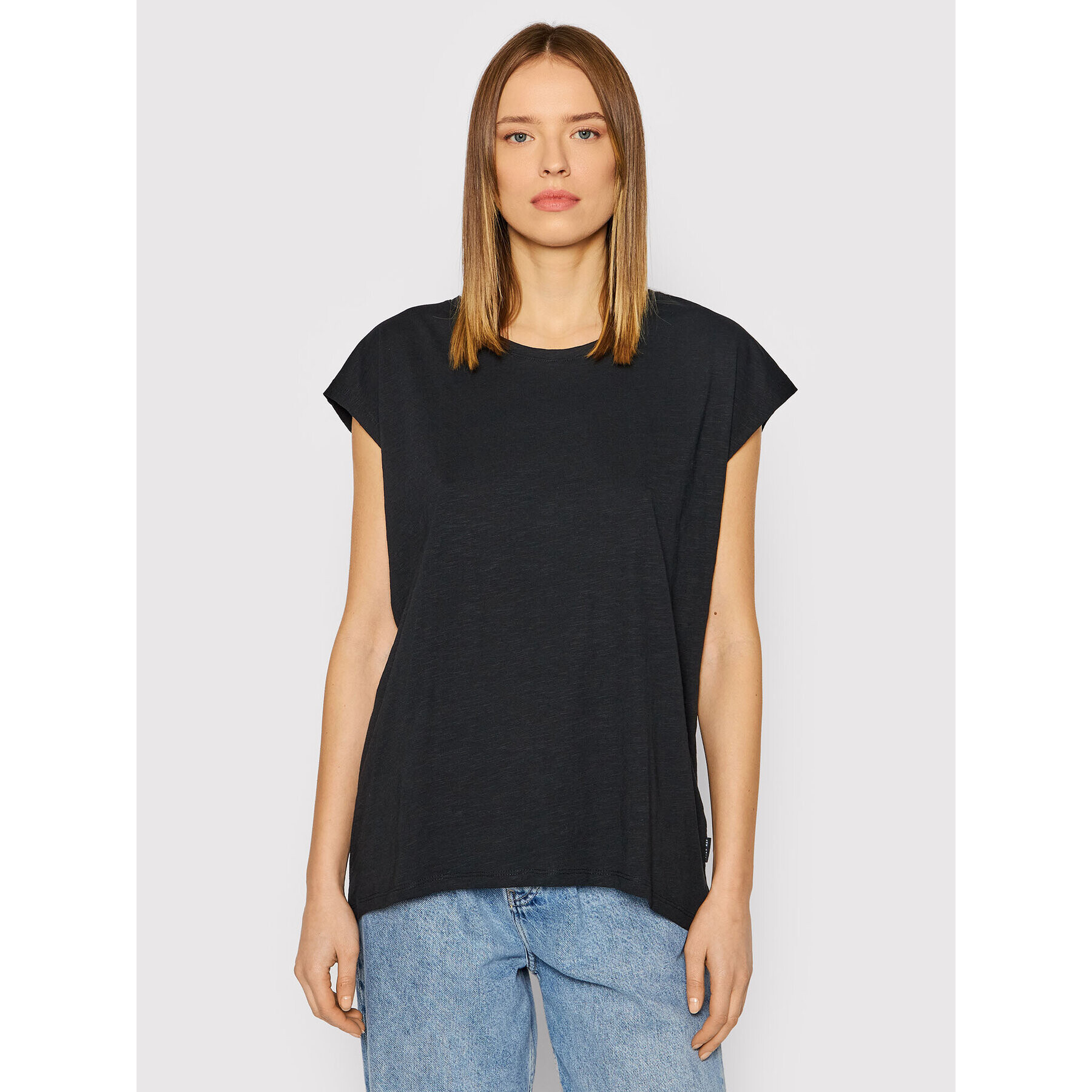 Noisy May Тишърт Mathilde 27002573 Черен Oversize - Pepit.bg