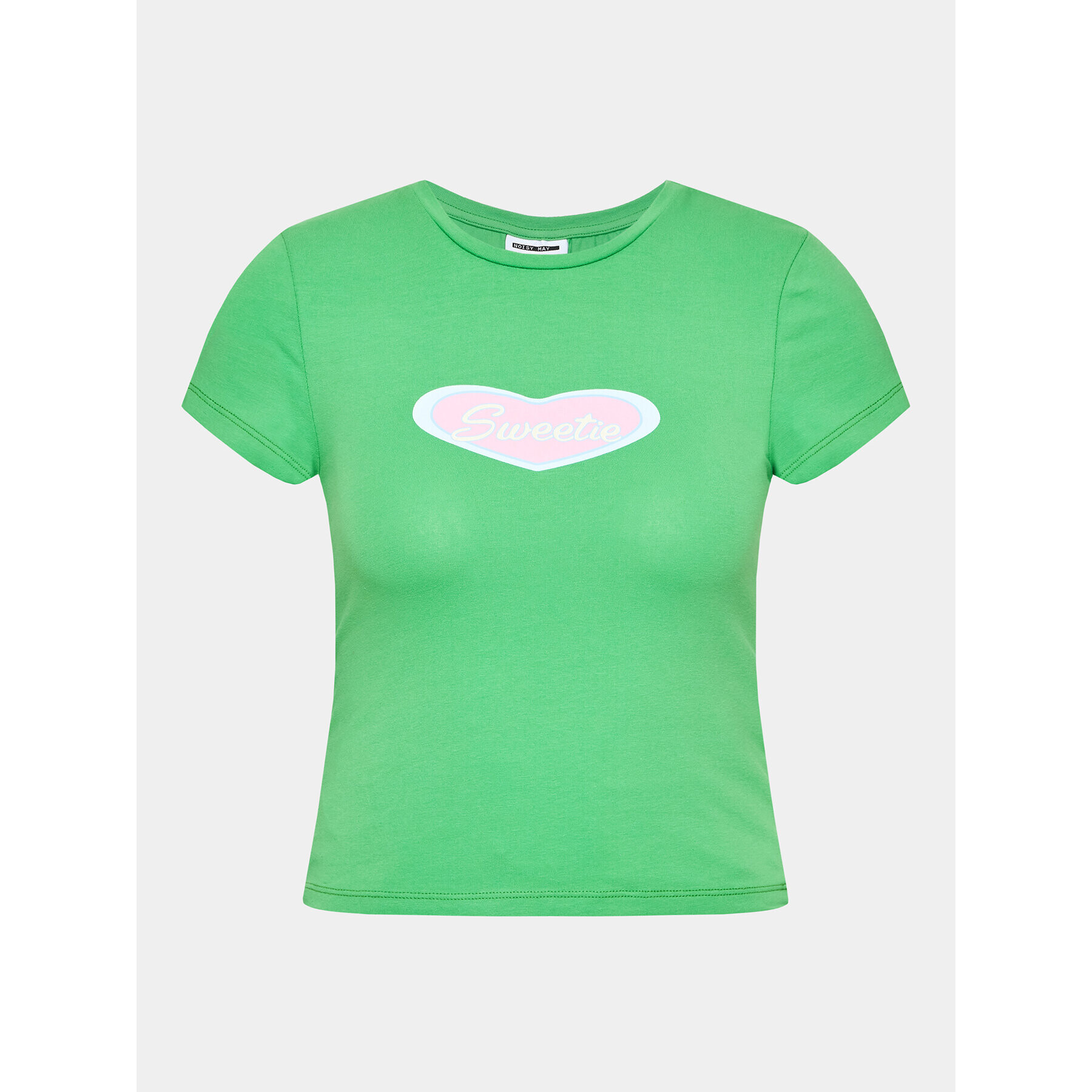 Noisy May Тишърт Molly 27027712 Зелен Cropped Fit - Pepit.bg