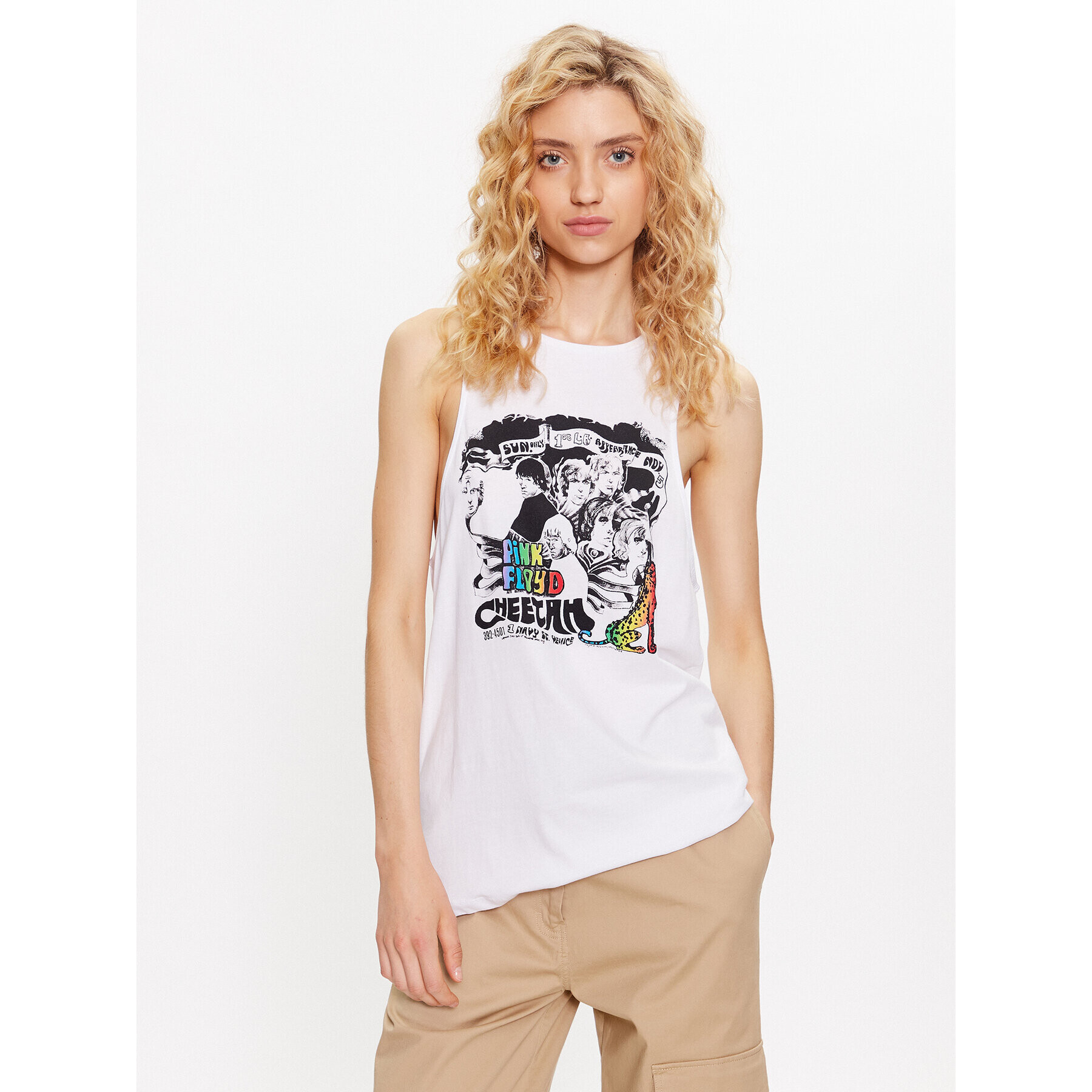 Noisy May топ Joleen 27025621 Бял Regular Fit - Pepit.bg