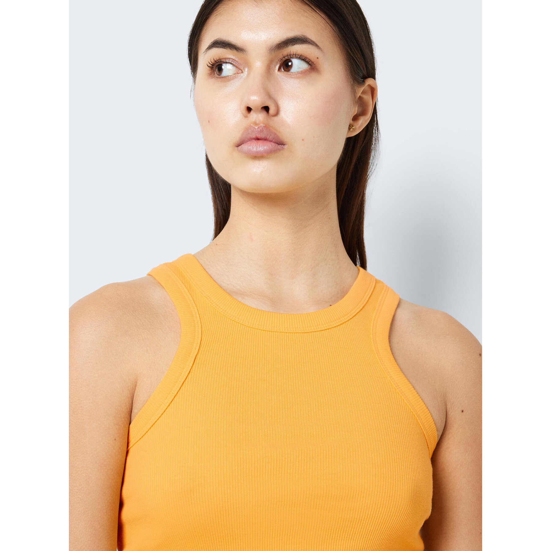 Noisy May топ Maya 27020871 Жълт Slim Fit - Pepit.bg