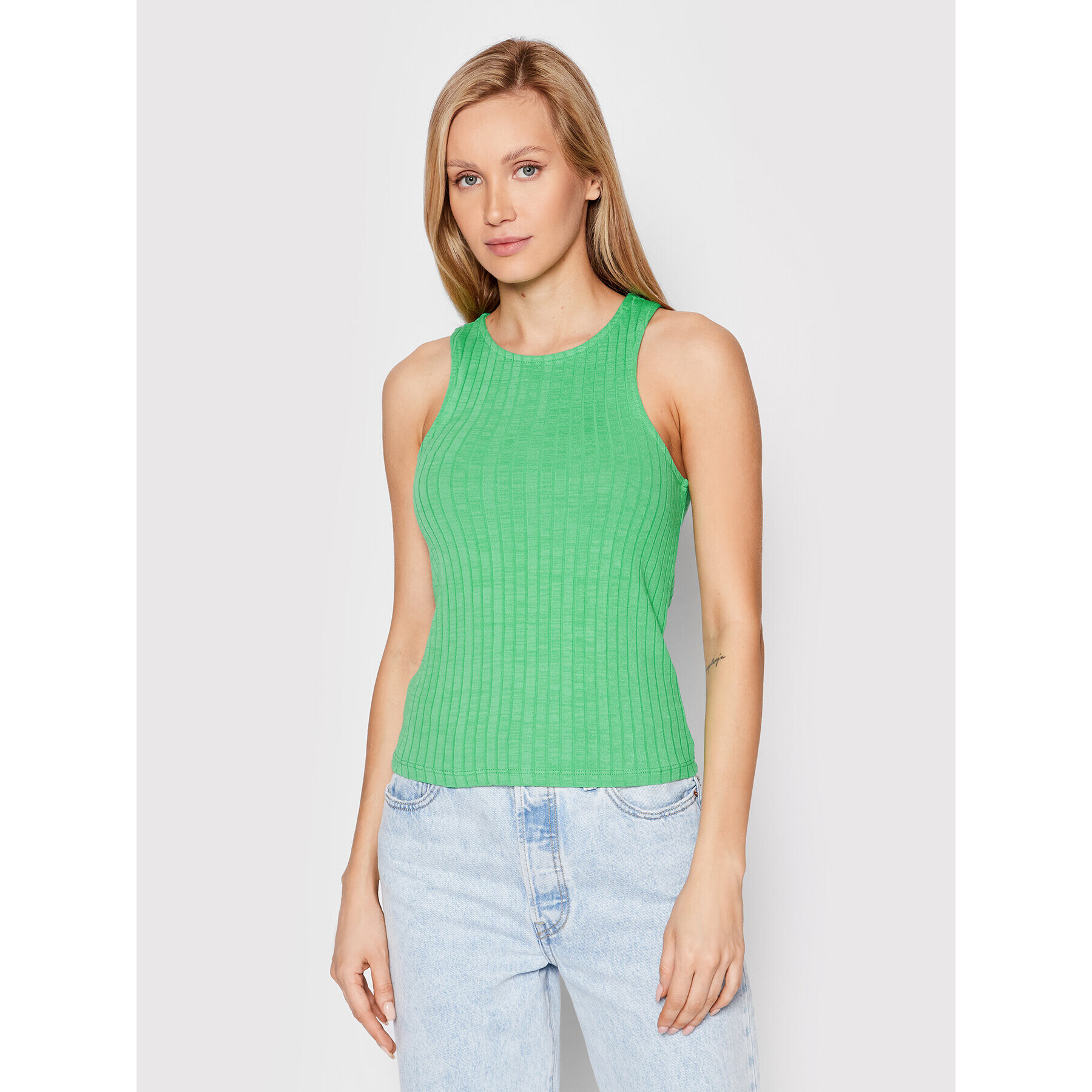 Noisy May топ Paula 27020865 Зелен Slim Fit - Pepit.bg