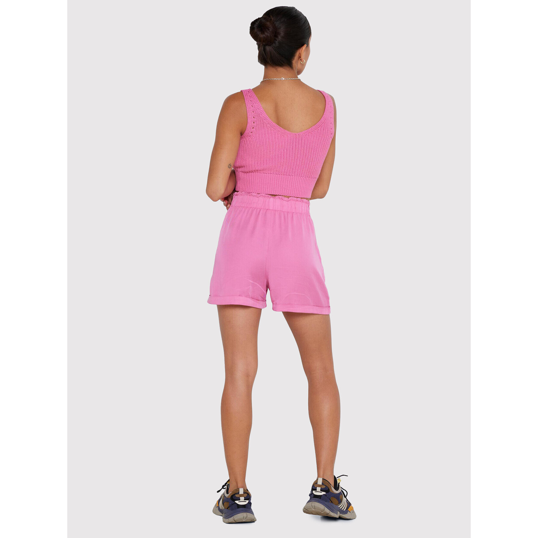 Noisy May топ Sara 27020432 Розов Slim Fit - Pepit.bg