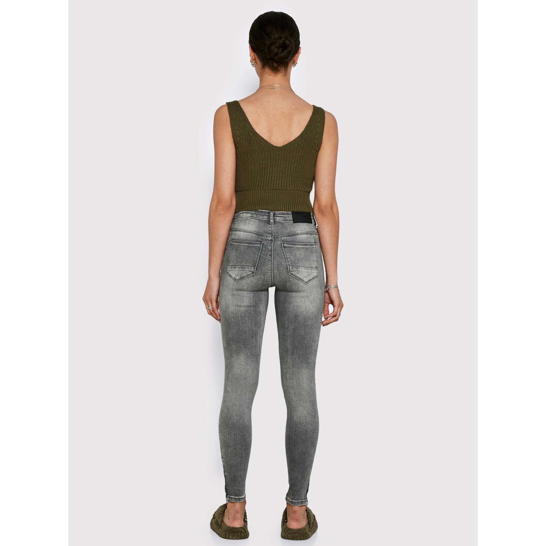 Noisy May топ Sara 27020432 Зелен Slim Fit - Pepit.bg