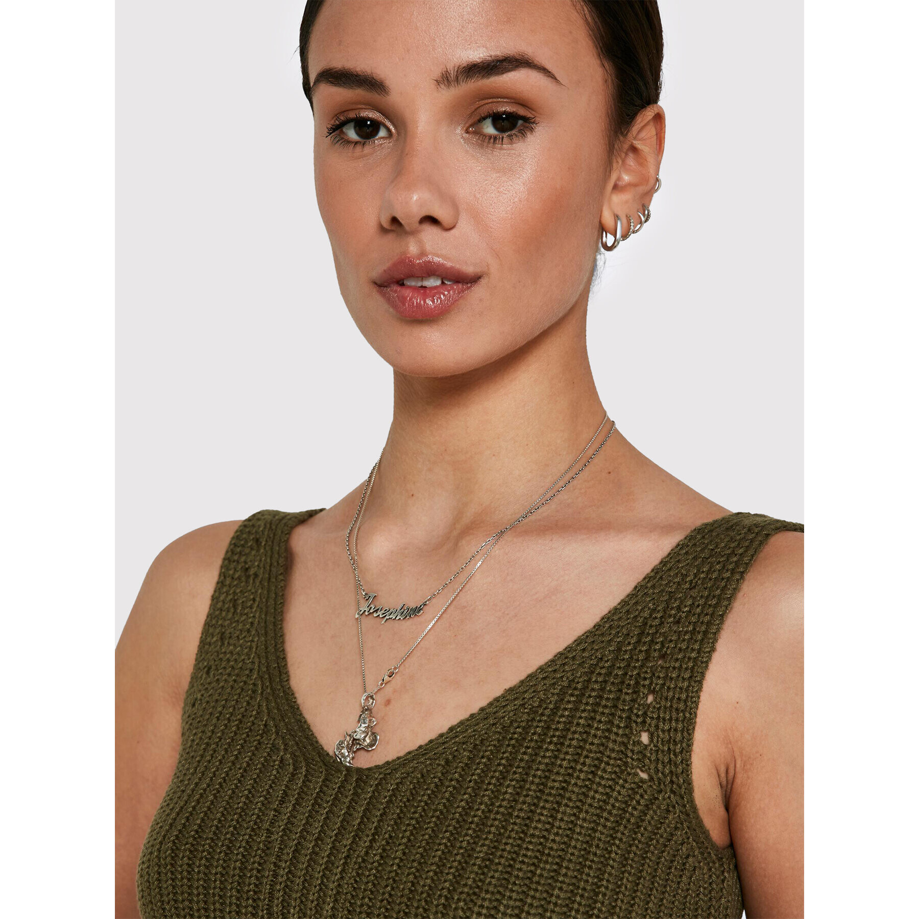 Noisy May топ Sara 27020432 Зелен Slim Fit - Pepit.bg