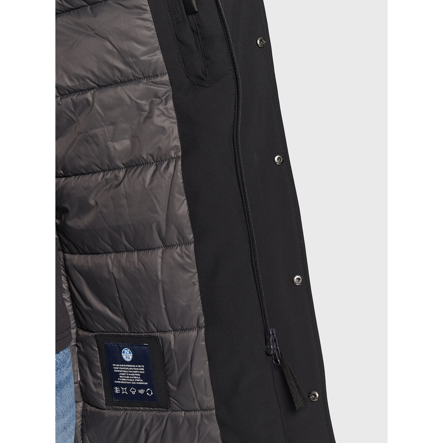 North Sails Парка Varberg 603154 Черен Regular Fit - Pepit.bg