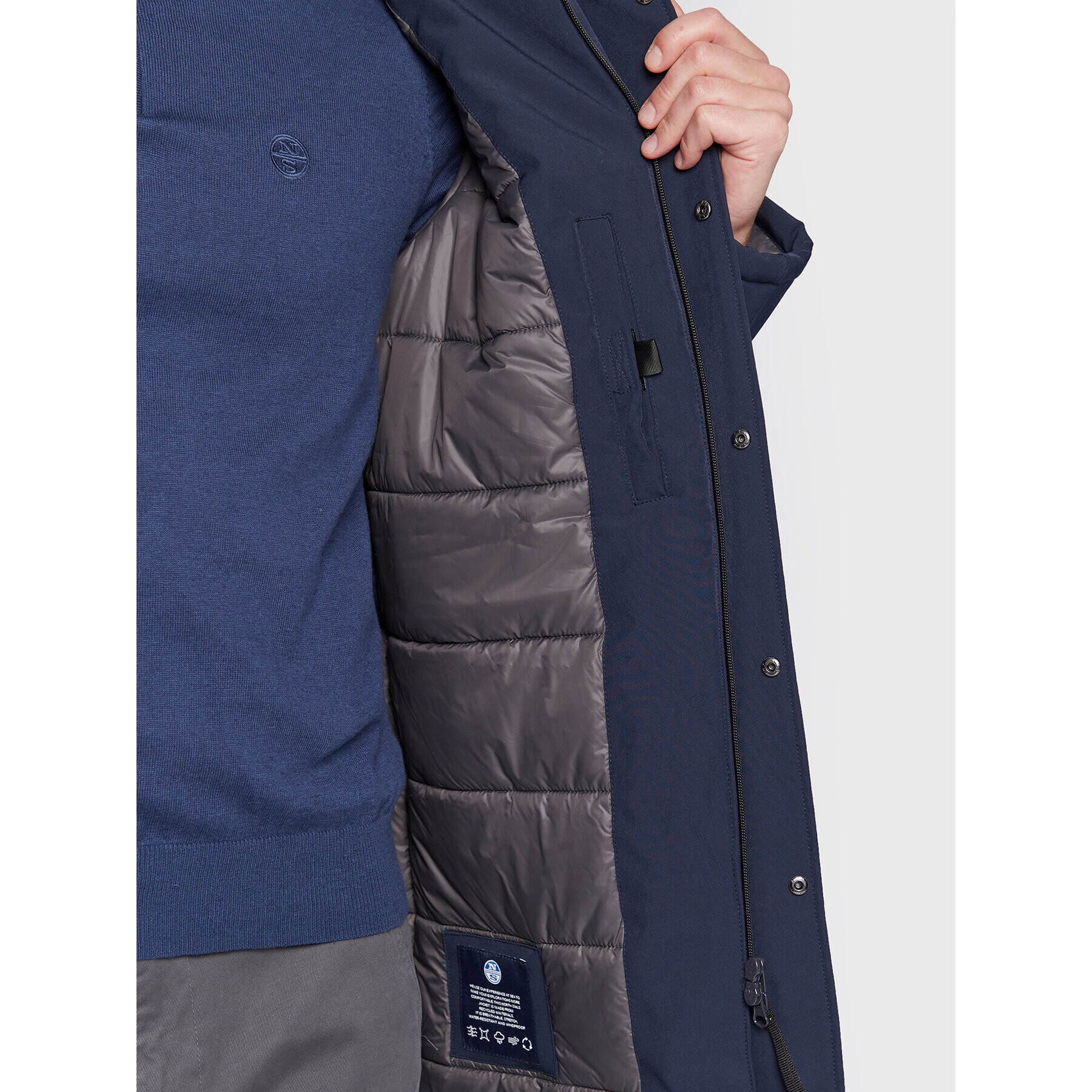 North Sails Парка Varberg 603154 Тъмносин Regular Fit - Pepit.bg