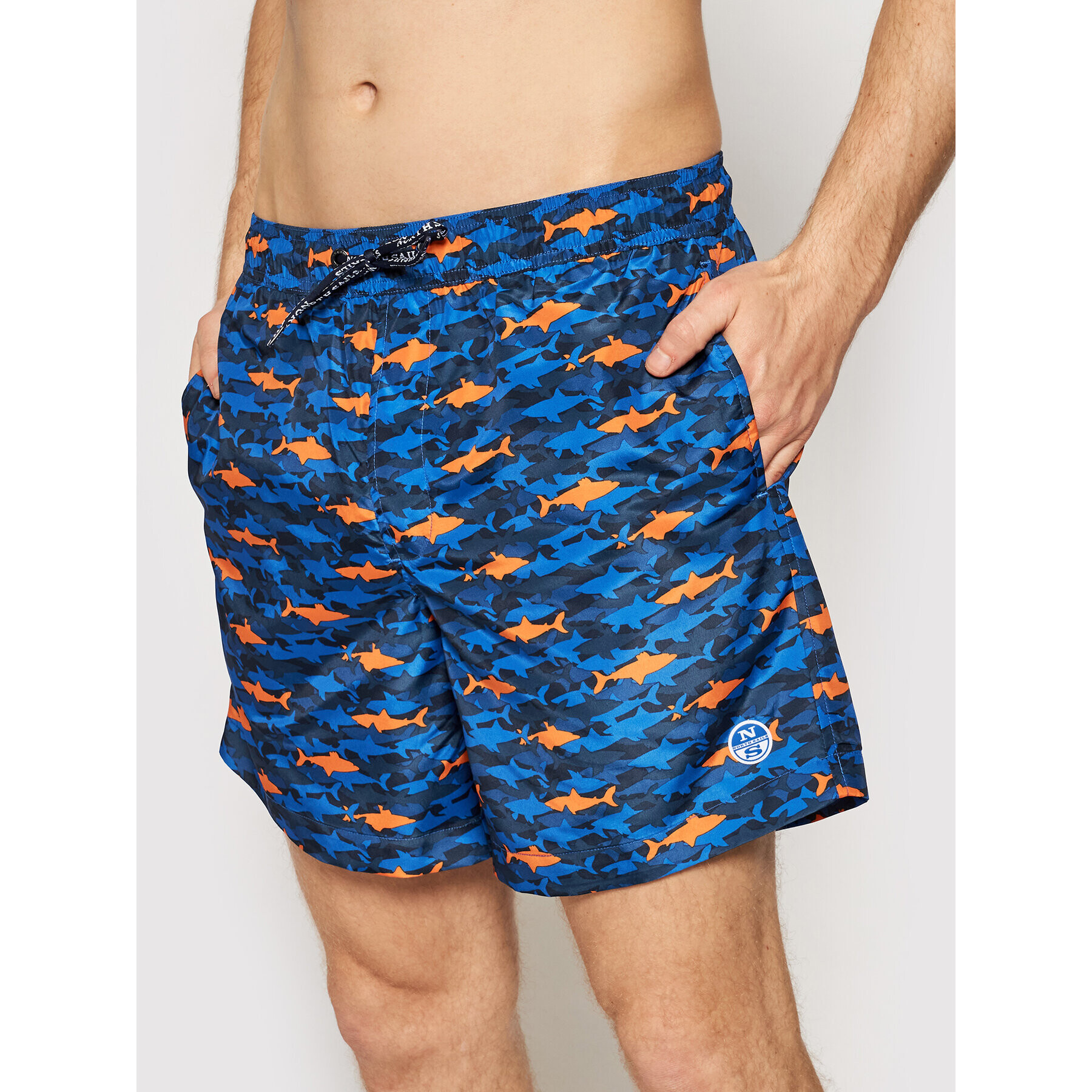 North Sails Плувни шорти Allover 673493 Син Regular Fit - Pepit.bg