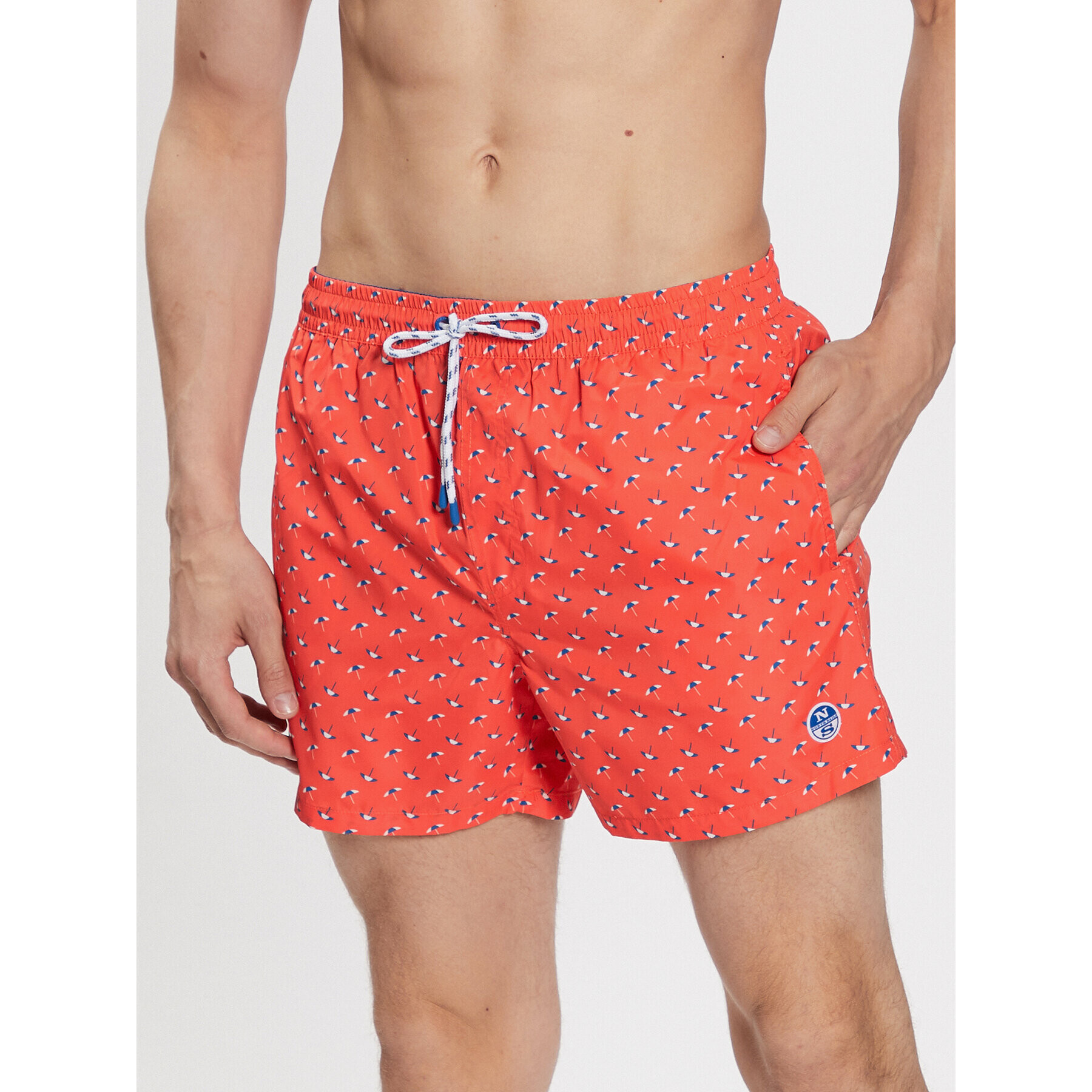 North Sails Плувни шорти Volley 673573 Червен Regular Fit - Pepit.bg