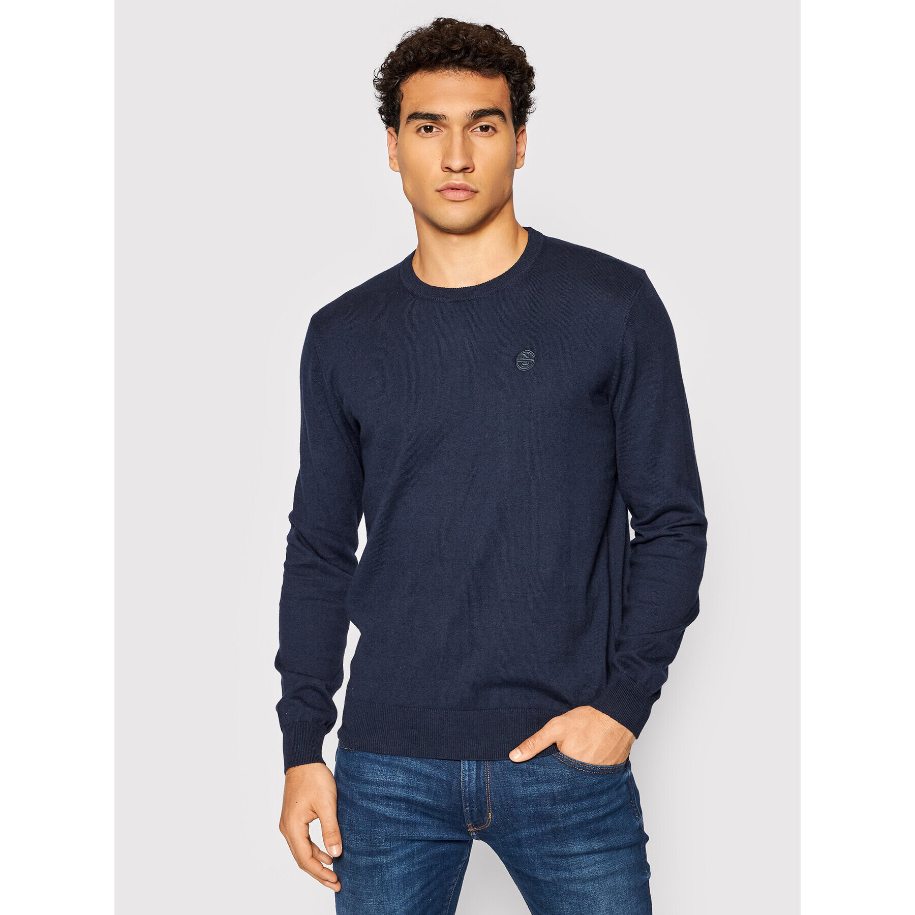 North Sails Пуловер 699430 Тъмносин Regular Fit - Pepit.bg
