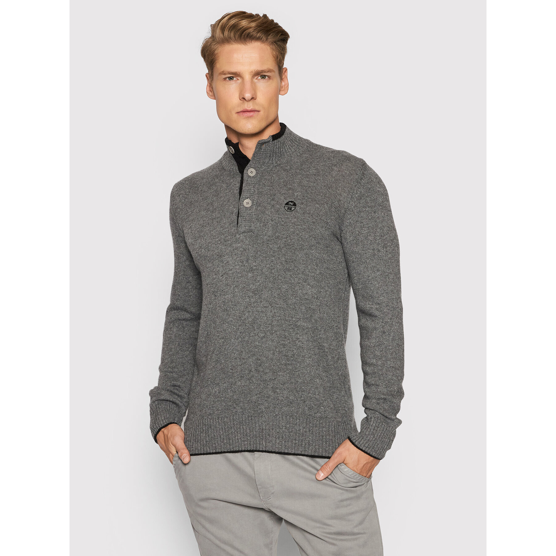 North Sails Пуловер 699449 Сив Regular Fit - Pepit.bg