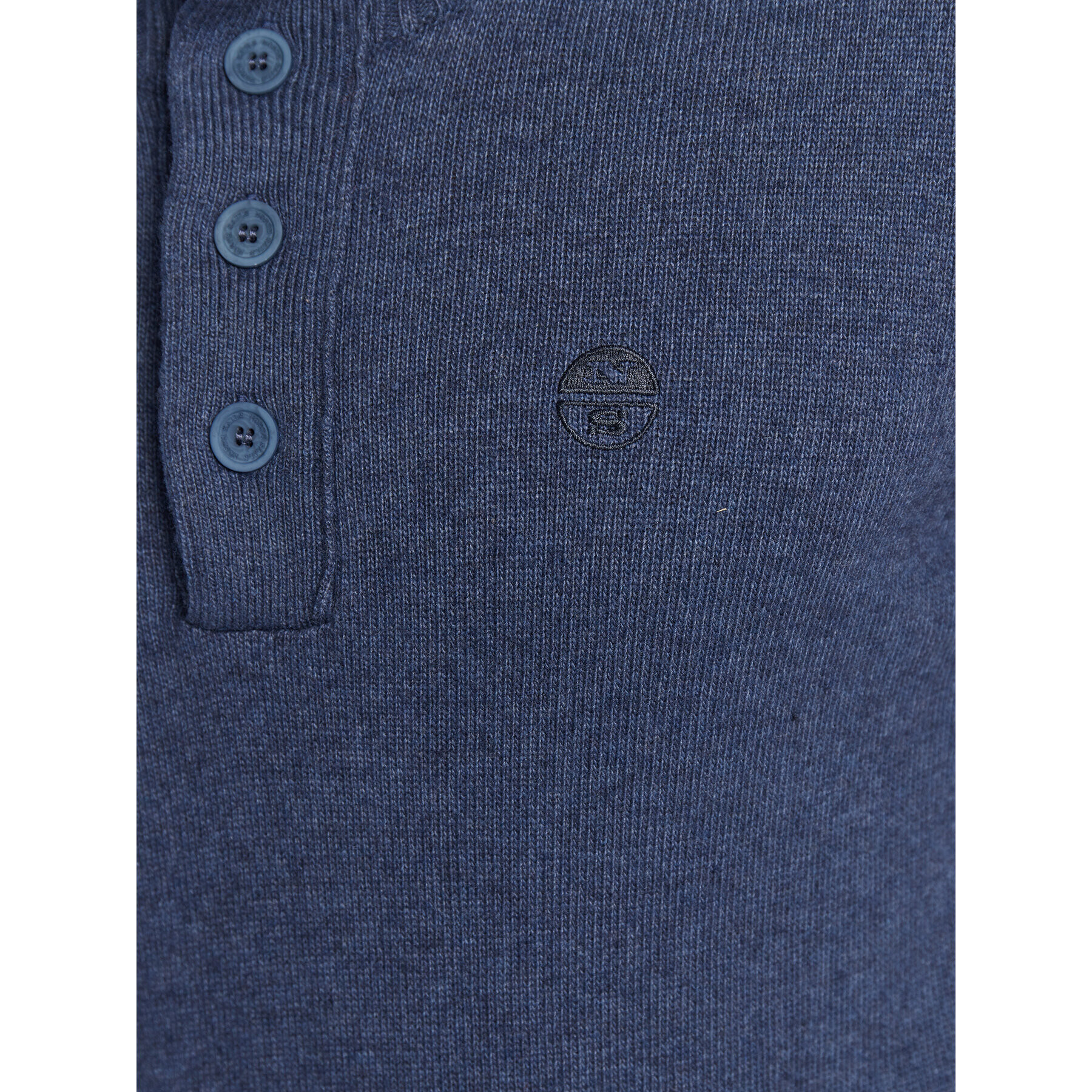 North Sails Пуловер Half Button 699515 Син Regular Fit - Pepit.bg