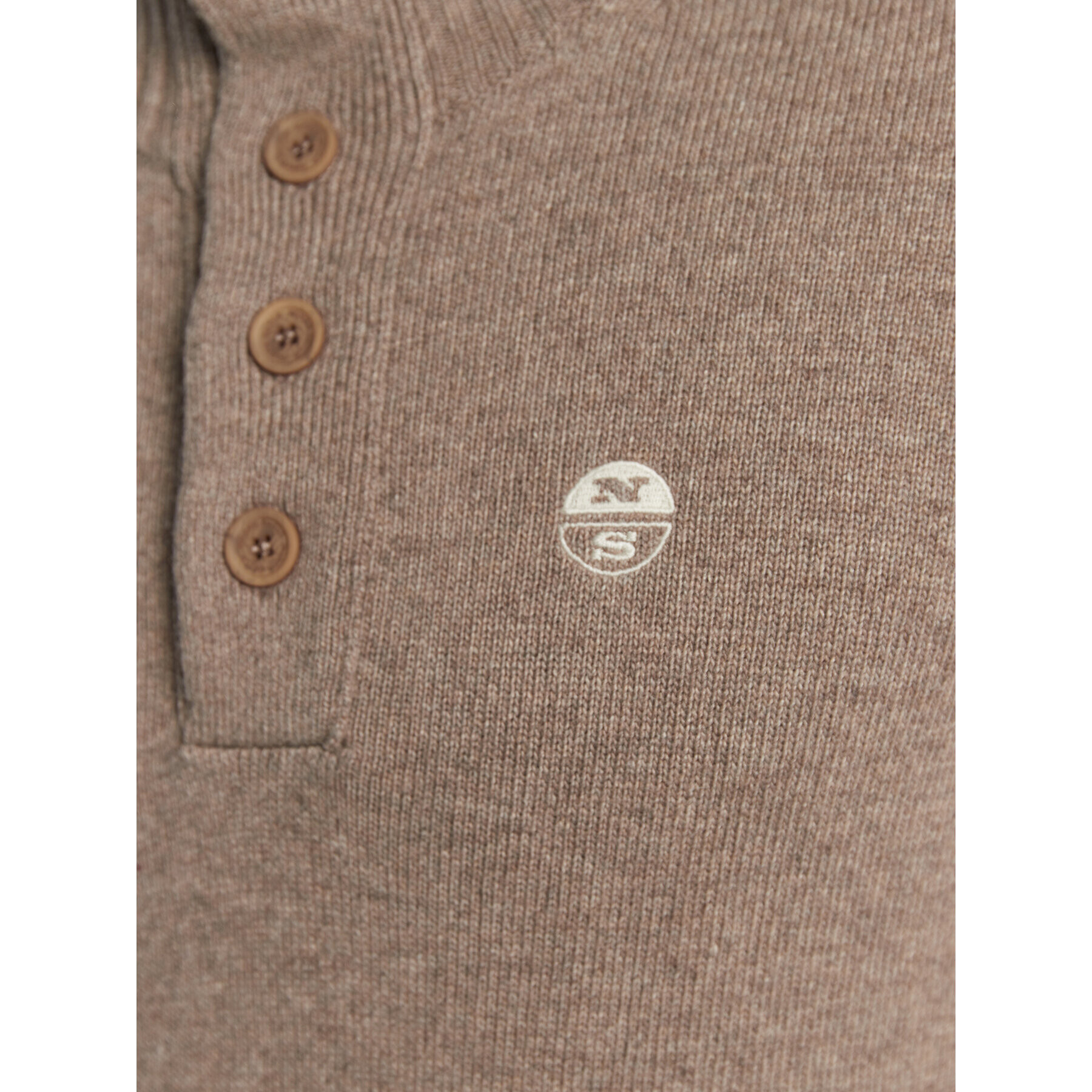 North Sails Пуловер Halt Button 699515 Бежов Regular Fit - Pepit.bg