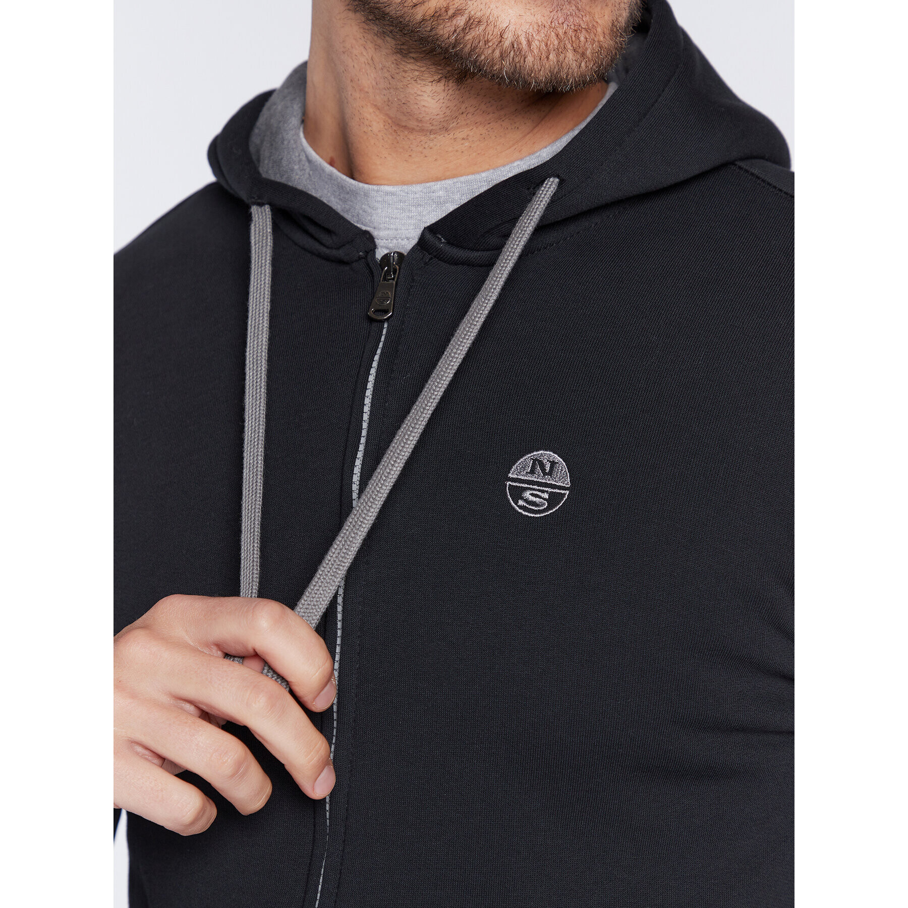 North Sails Суитшърт 691032 Черен Regular Fit - Pepit.bg