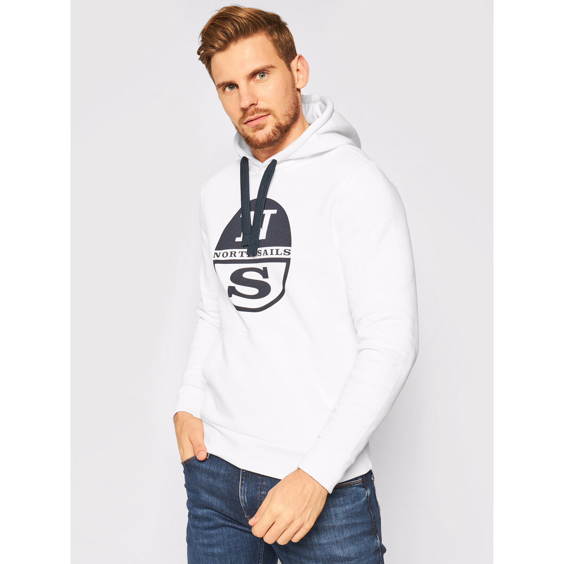 North Sails Суитшърт Graphic 691543 Бял Regular Fit - Pepit.bg