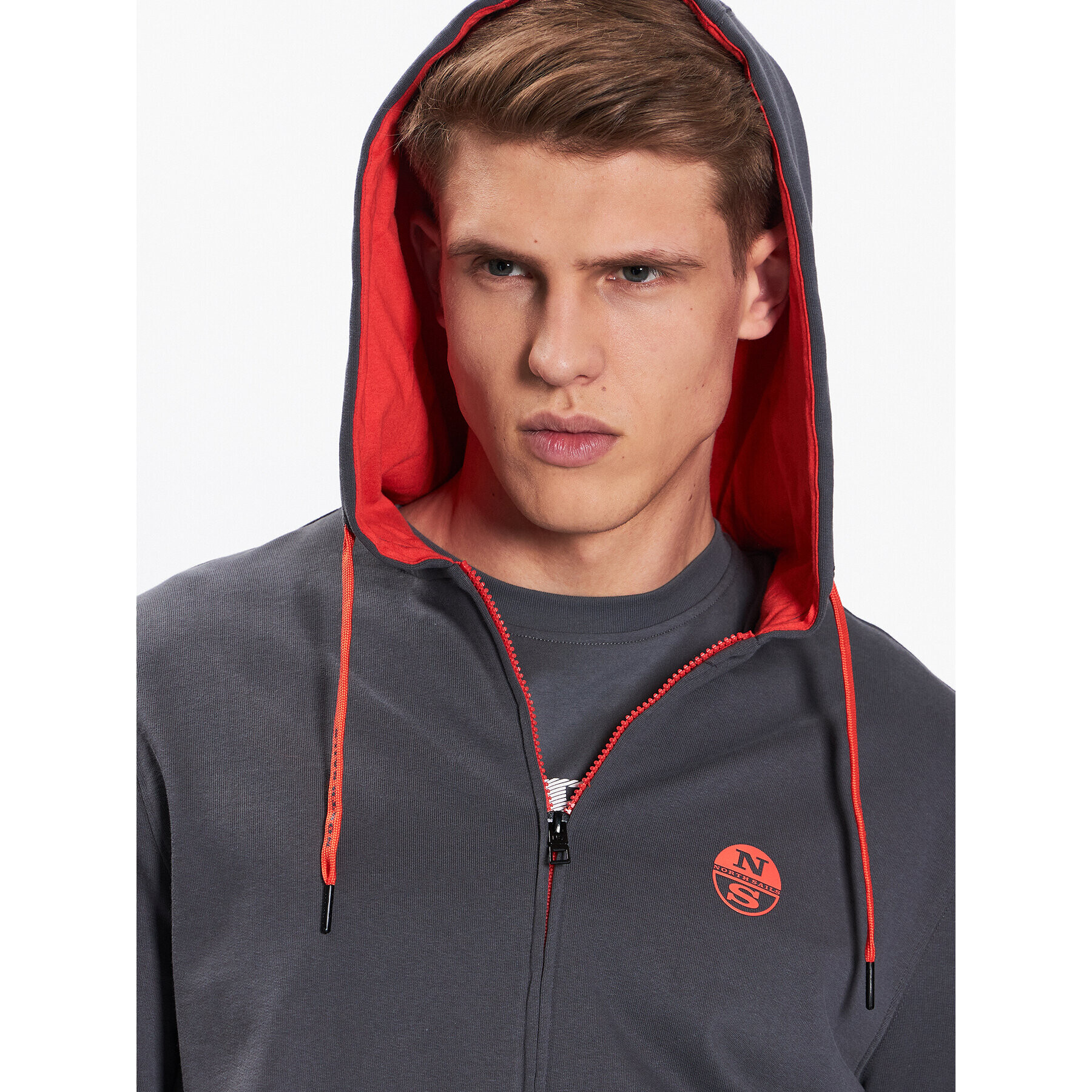 North Sails Суитшърт Logo 691067 Сив Regular Fit - Pepit.bg