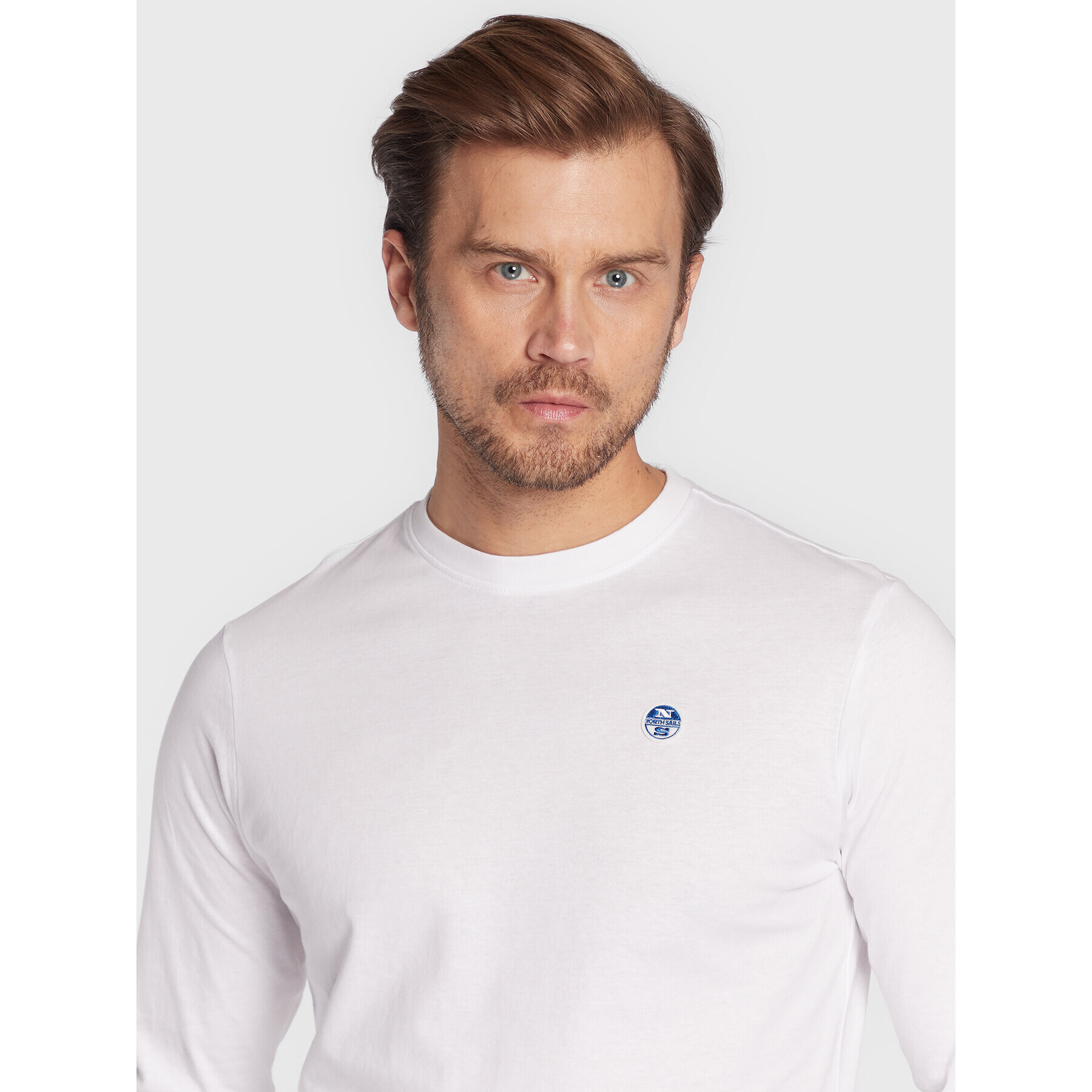 North Sails Тениска с дълъг ръкав 692813 Бял Regular Fit - Pepit.bg