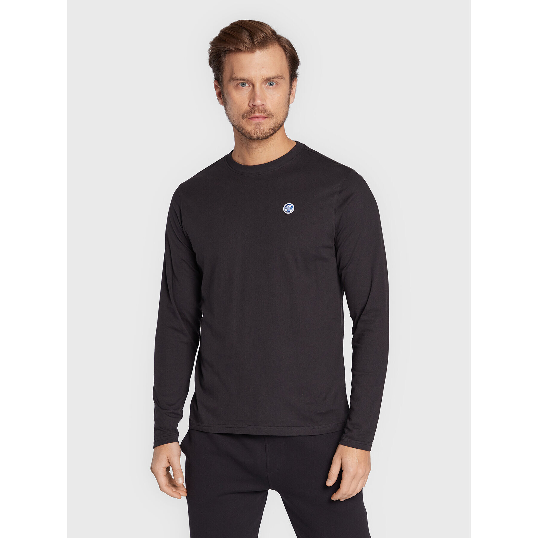 North Sails Тениска с дълъг ръкав 692813 Черен Regular Fit - Pepit.bg