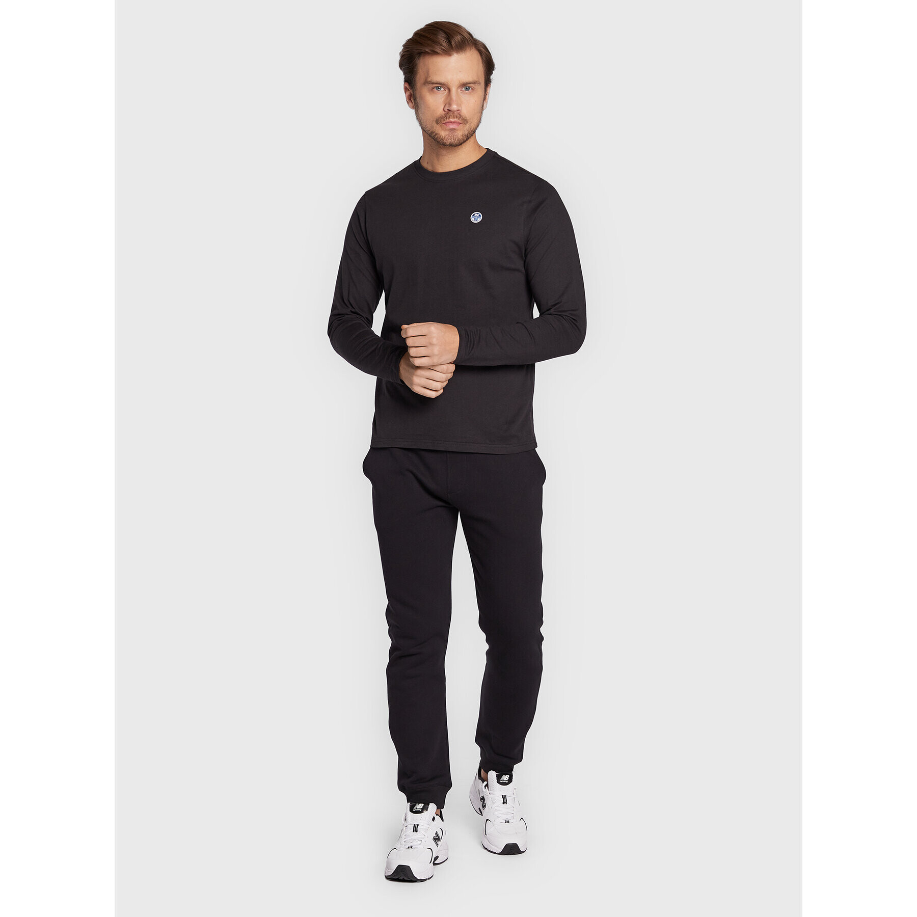 North Sails Тениска с дълъг ръкав 692813 Черен Regular Fit - Pepit.bg