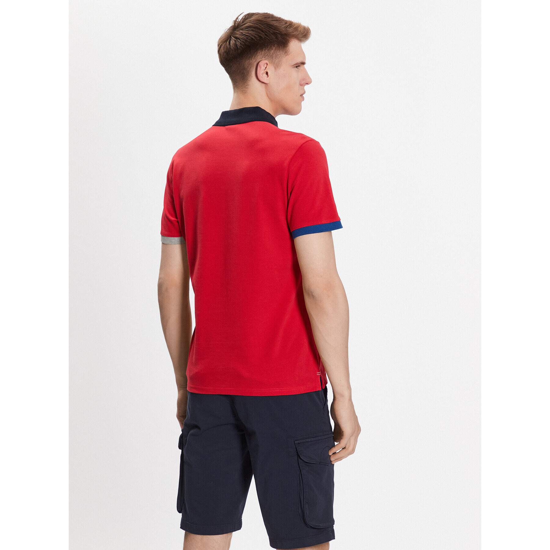 North Sails Тениска с яка и копчета 692398 Червен Regular Fit - Pepit.bg