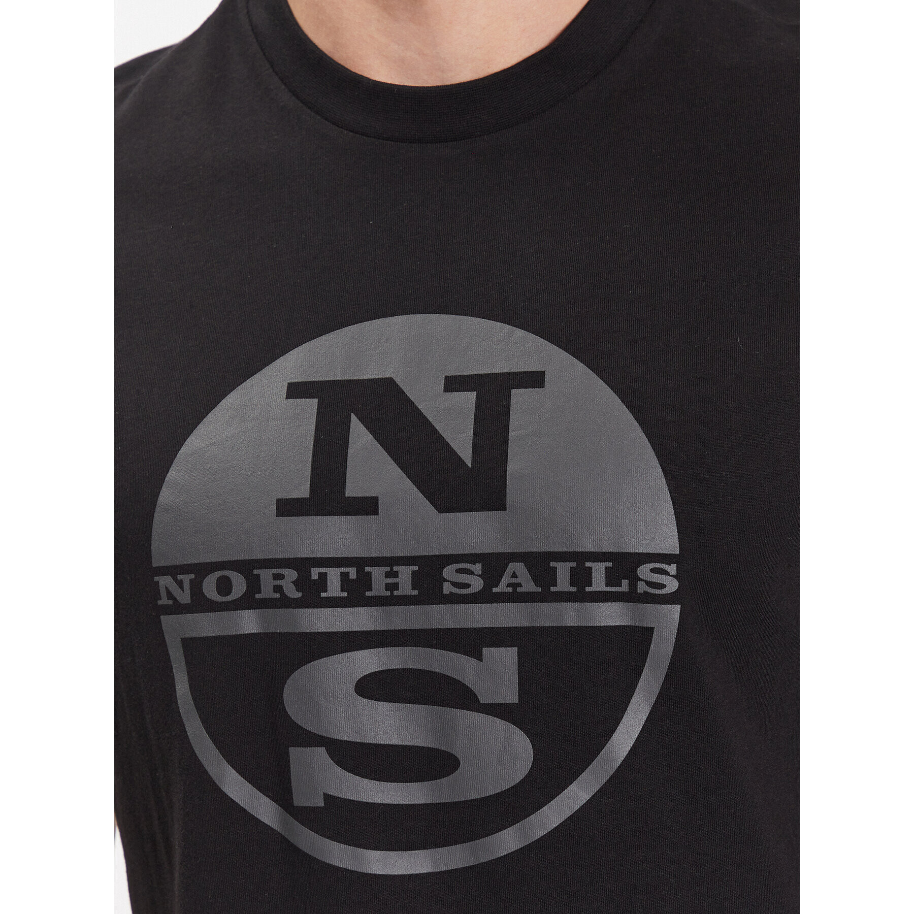 North Sails Тишърт 692837 Черен Regular Fit - Pepit.bg