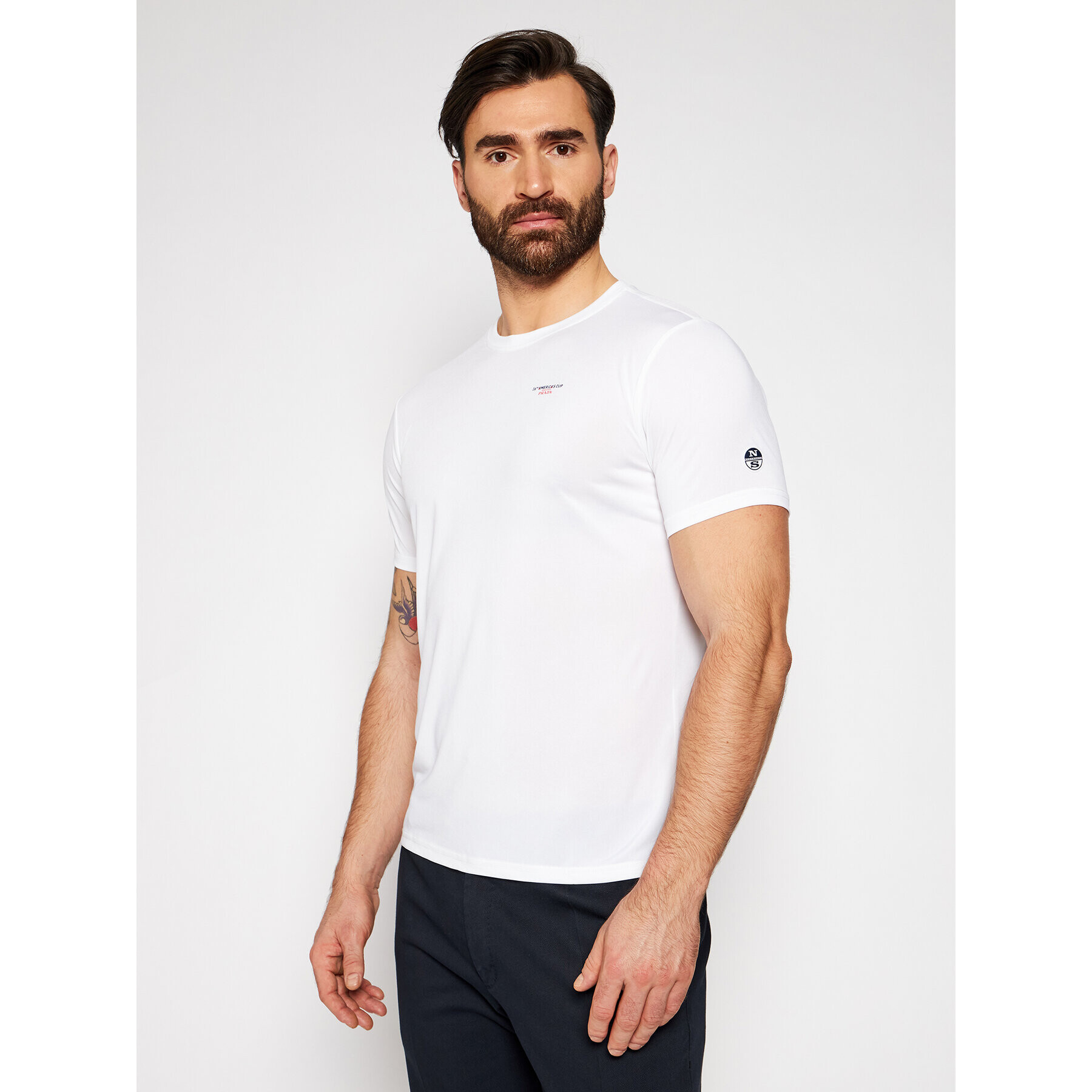 North Sails Тишърт PRADA America's Cup 452307 Бял Regular Fit - Pepit.bg