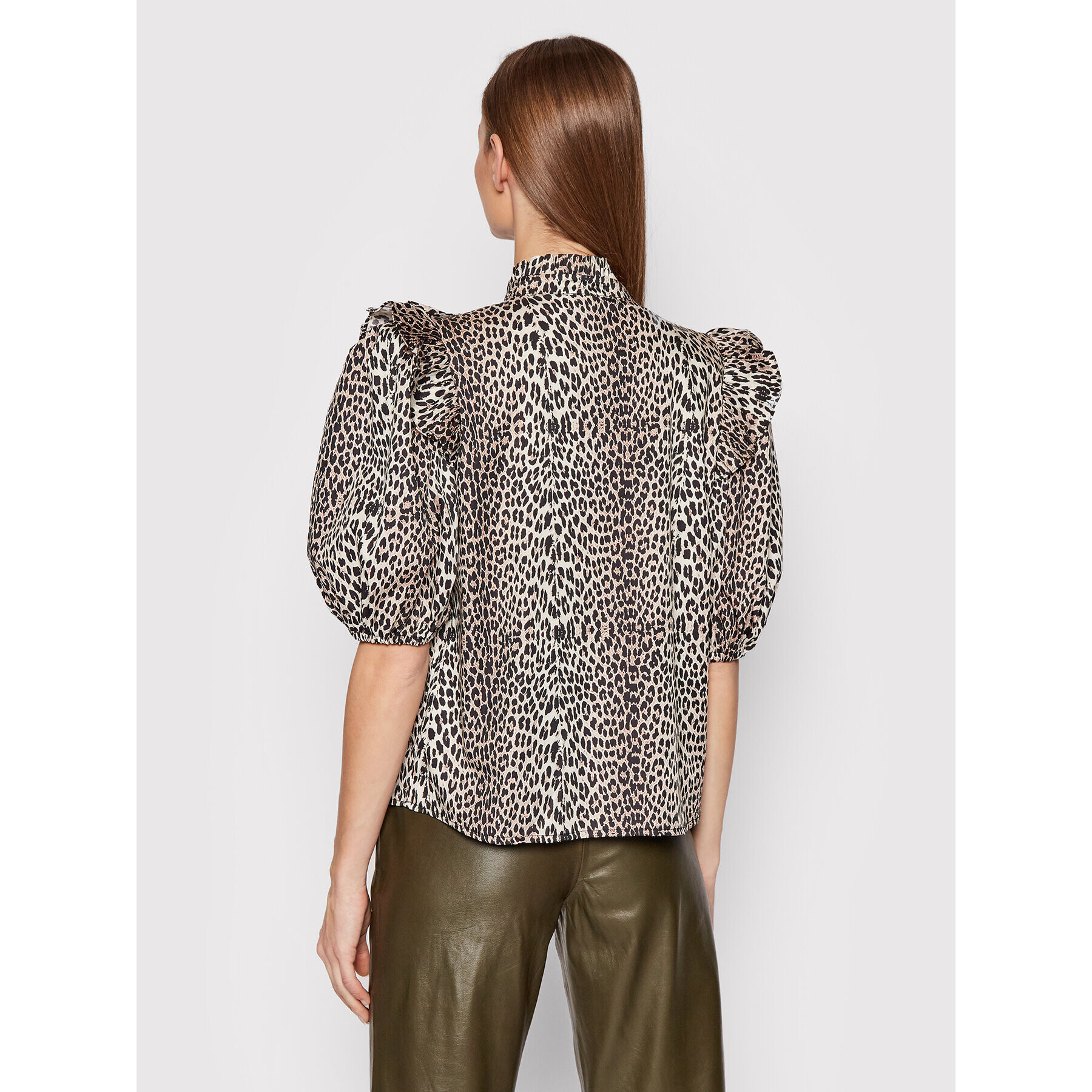 Notes Du Nord Блуза Blakely 12507 Кафяв Regular Fit - Pepit.bg