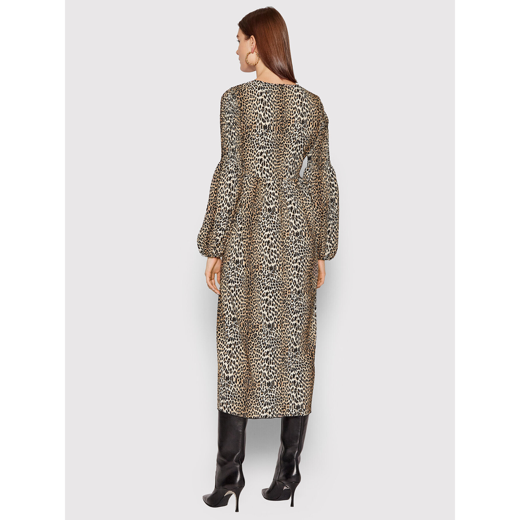 Notes Du Nord Ежедневна рокля Bella 12508 Кафяв Regular Fit - Pepit.bg
