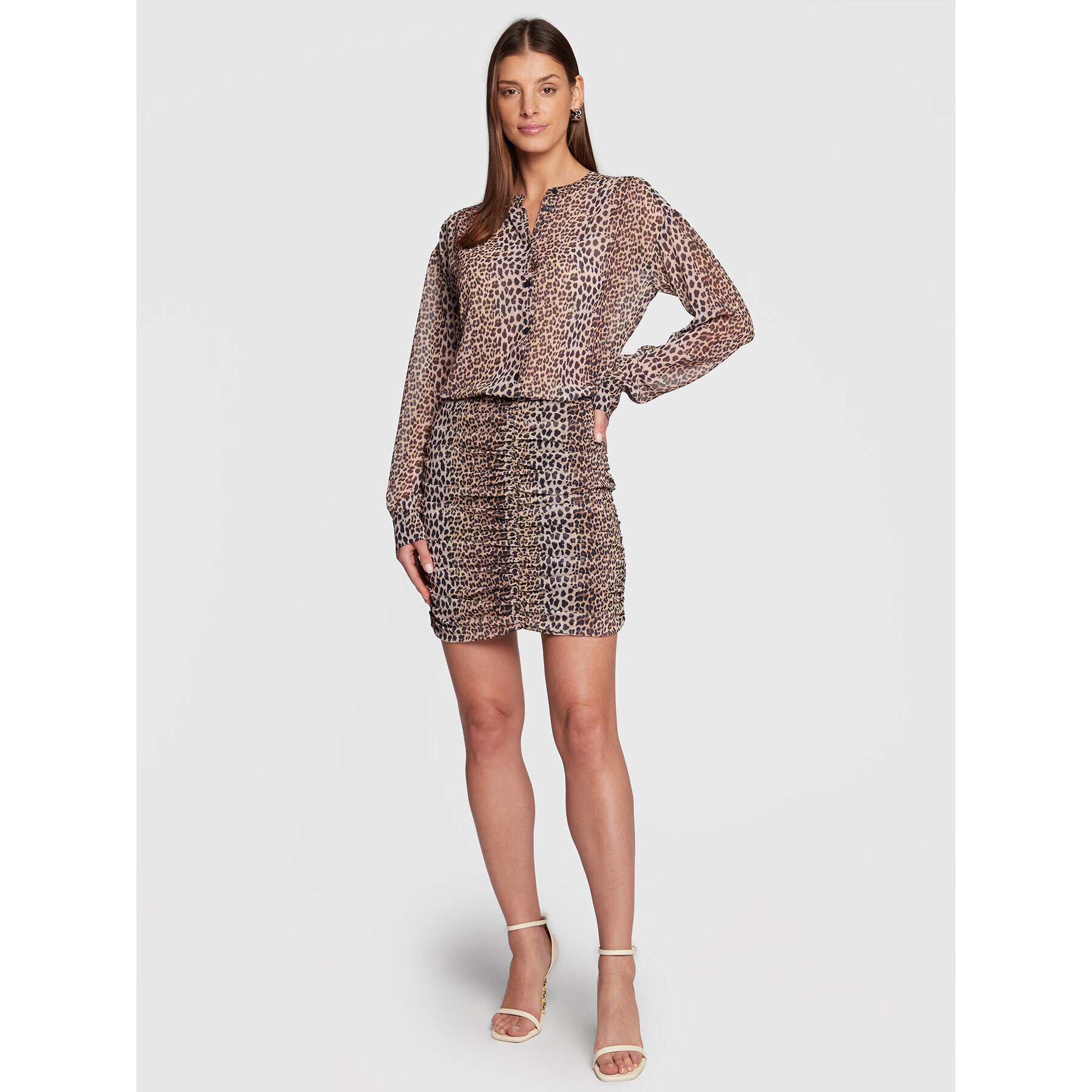 Notes Du Nord Мини пола Fabiola 12978 Бежов Regular Fit - Pepit.bg