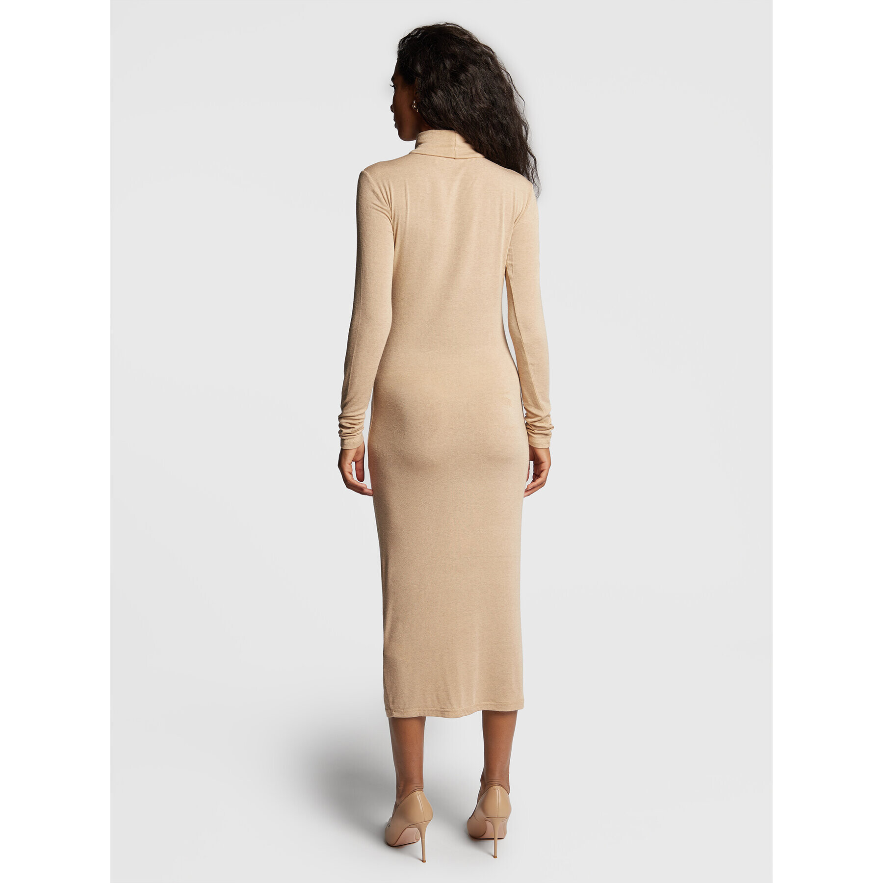 Notes Du Nord Плетена рокля Bea 12547 Бежов Slim Fit - Pepit.bg