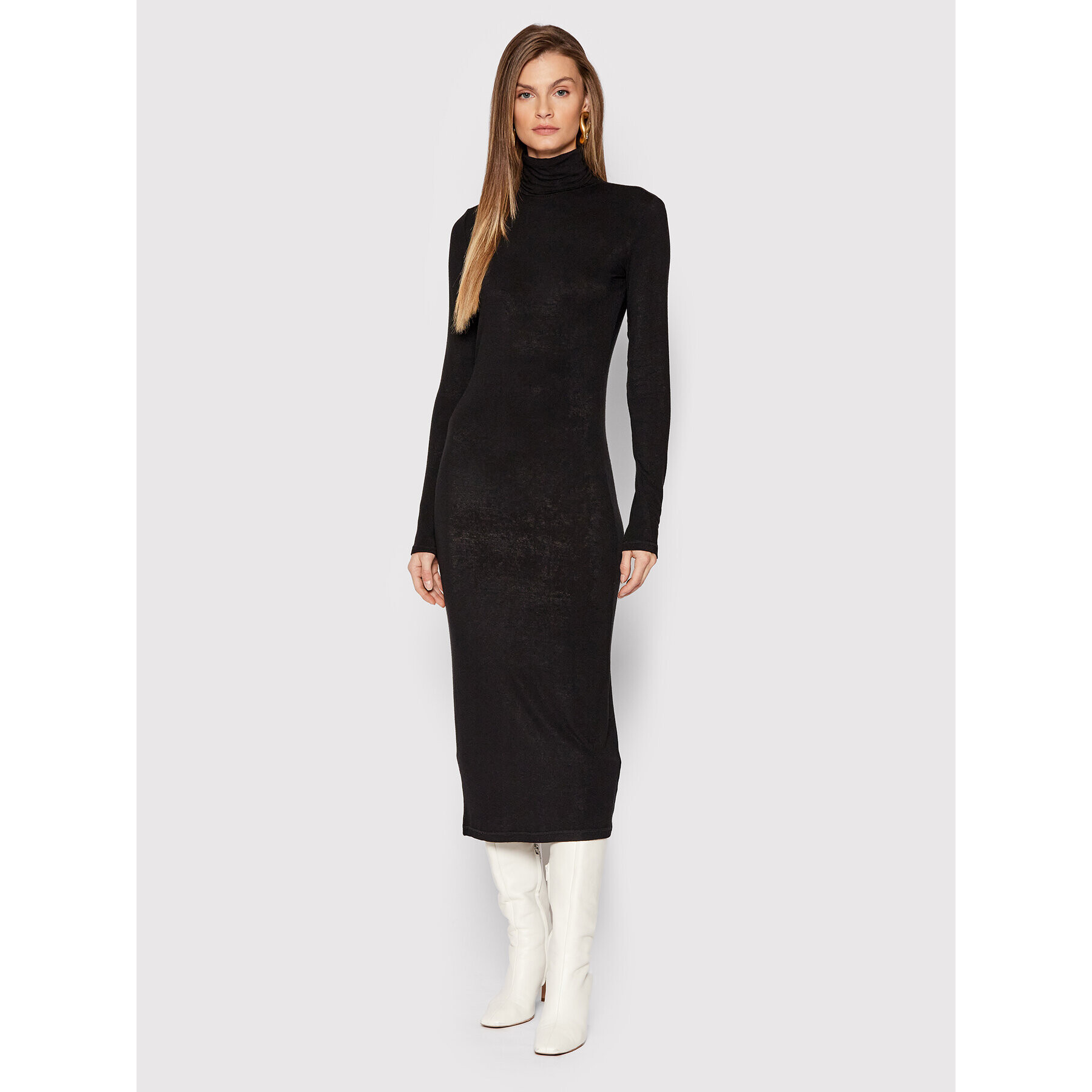 Notes Du Nord Плетена рокля Bea 12547 Черен Slim Fit - Pepit.bg