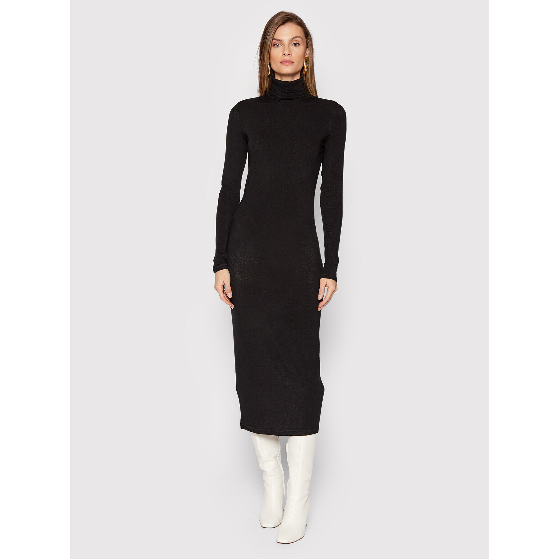 Notes Du Nord Плетена рокля Bea 12547 Черен Slim Fit - Pepit.bg