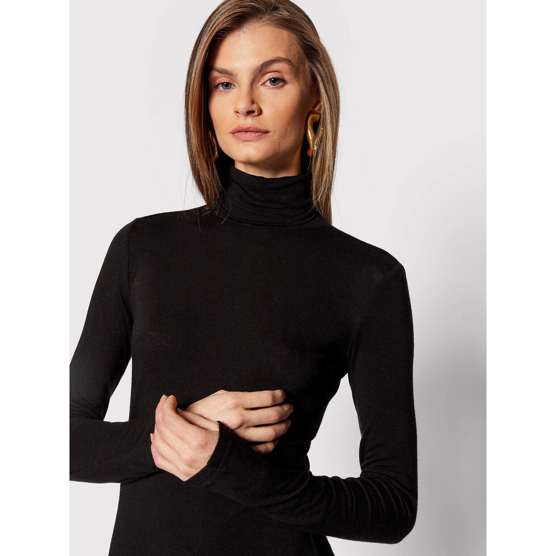 Notes Du Nord Плетена рокля Bea 12547 Черен Slim Fit - Pepit.bg
