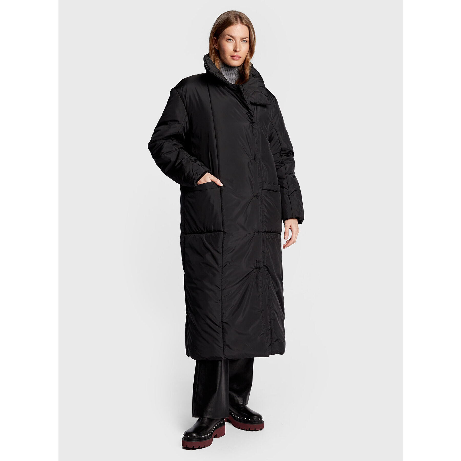 Notes Du Nord Пухено яке Emilia 12797 Черен Regular Fit - Pepit.bg